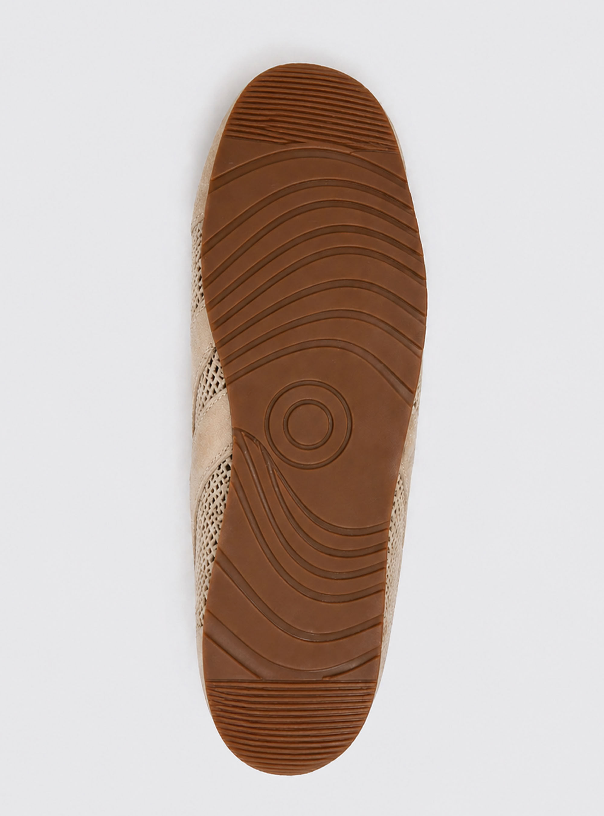 Suede and mesh sneakers, ECRU