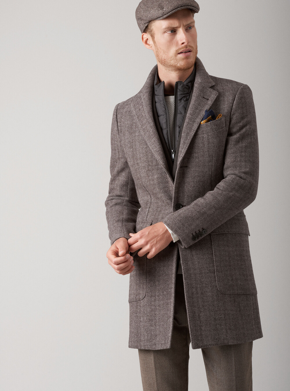 Herringbone coat in 100% wool | GutteridgeUS | Men's catalog-gutteridge ...