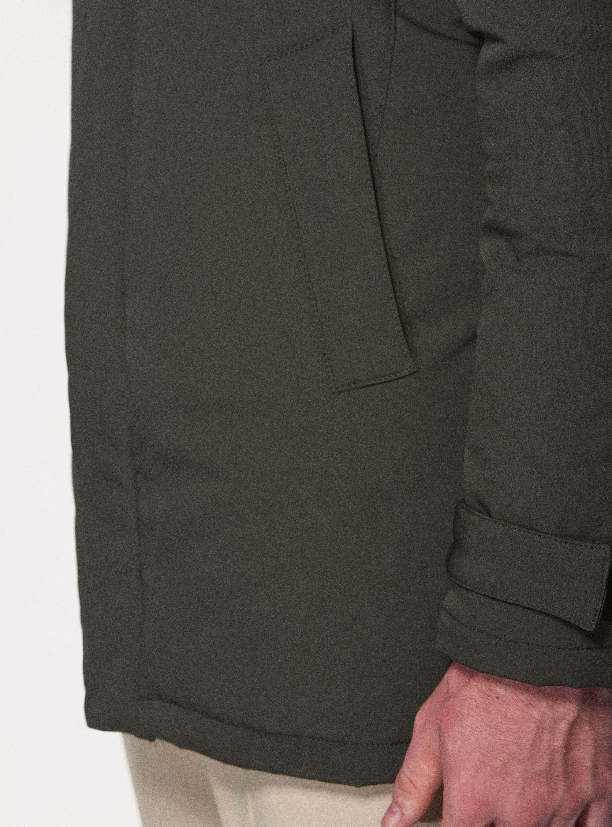 Giubbino tecnico con cappuccio, VERDE