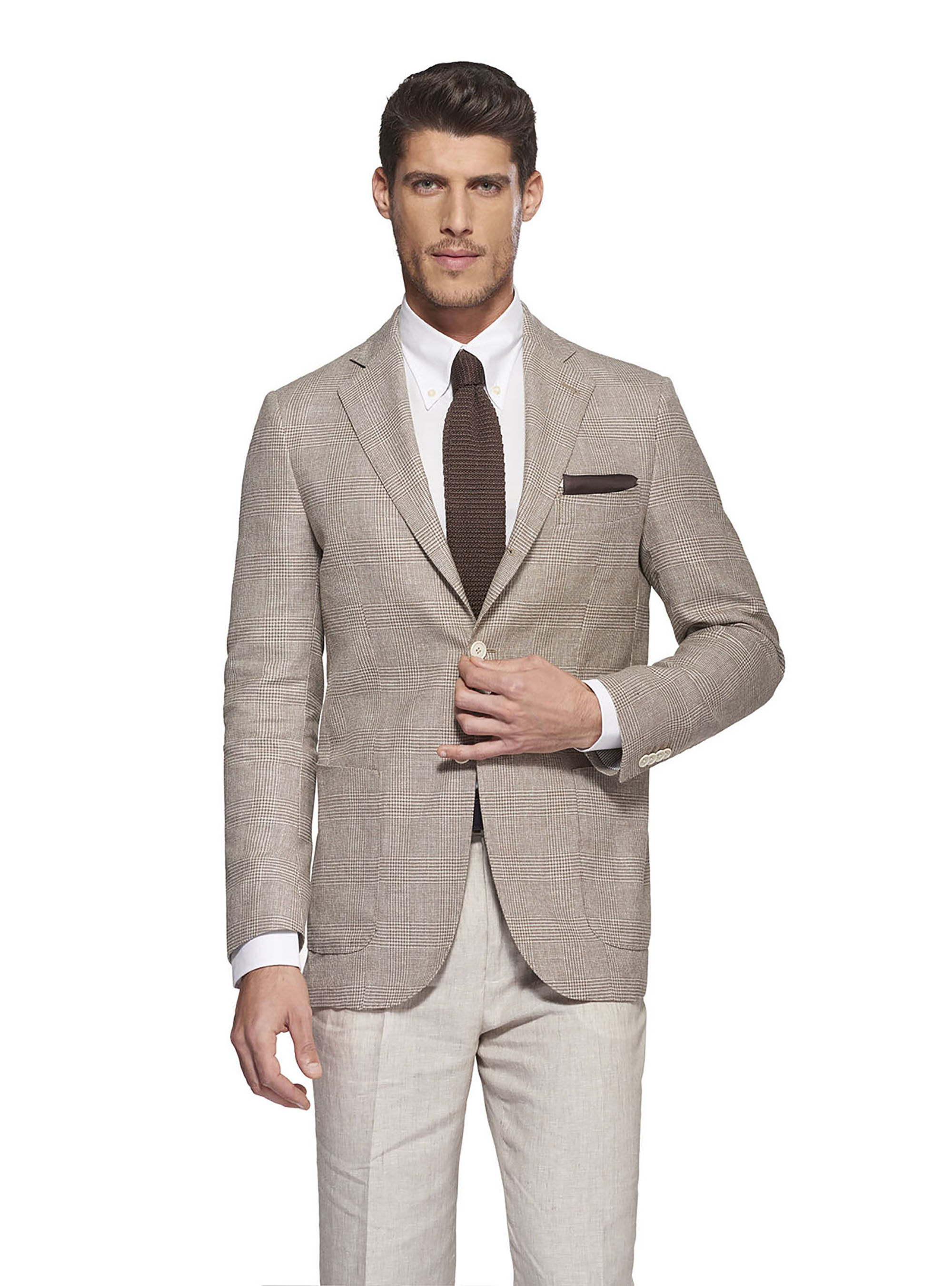 Camicia di lino e giacca hot sale