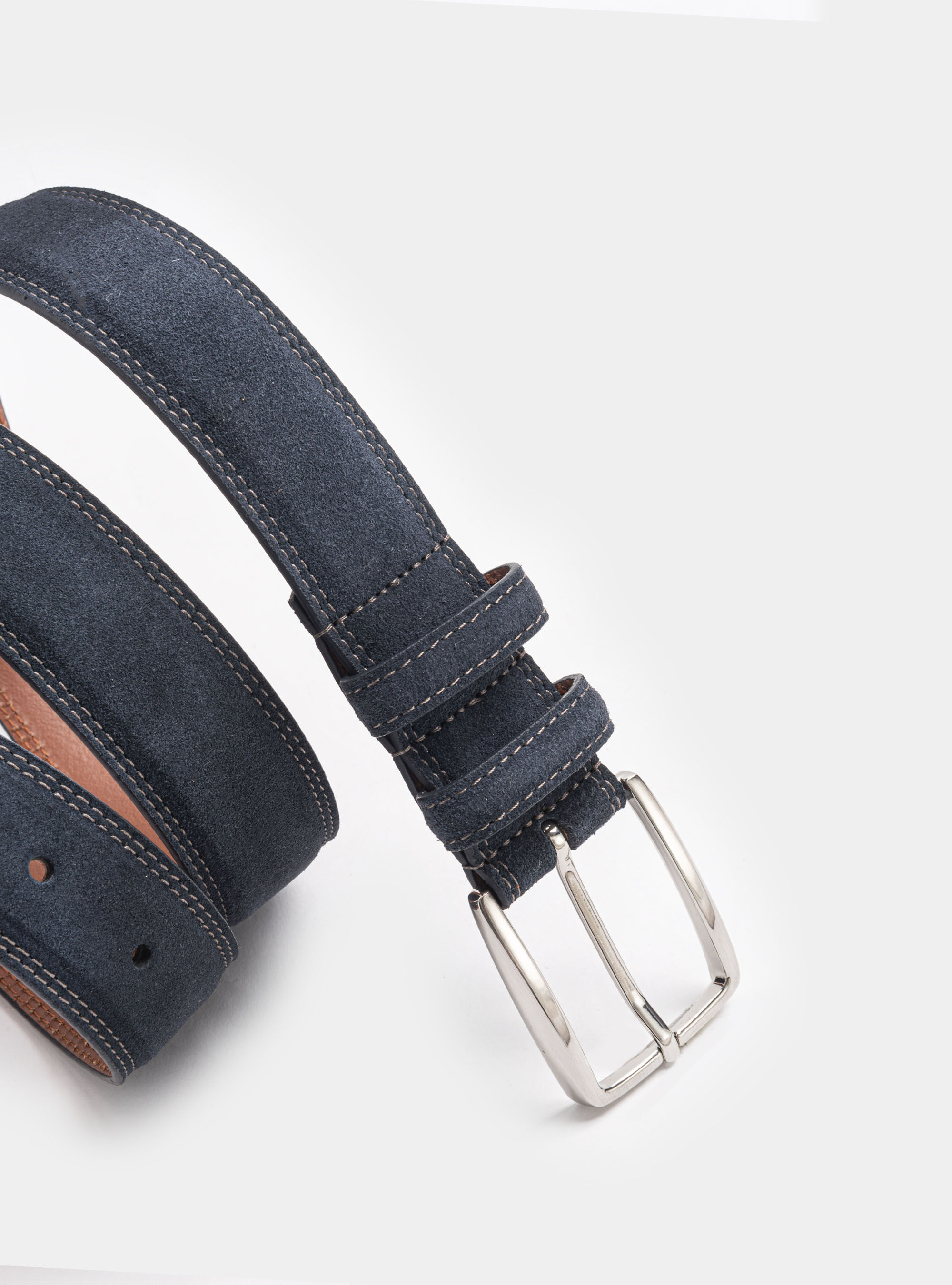 Ceinture daim bleu marine clearance