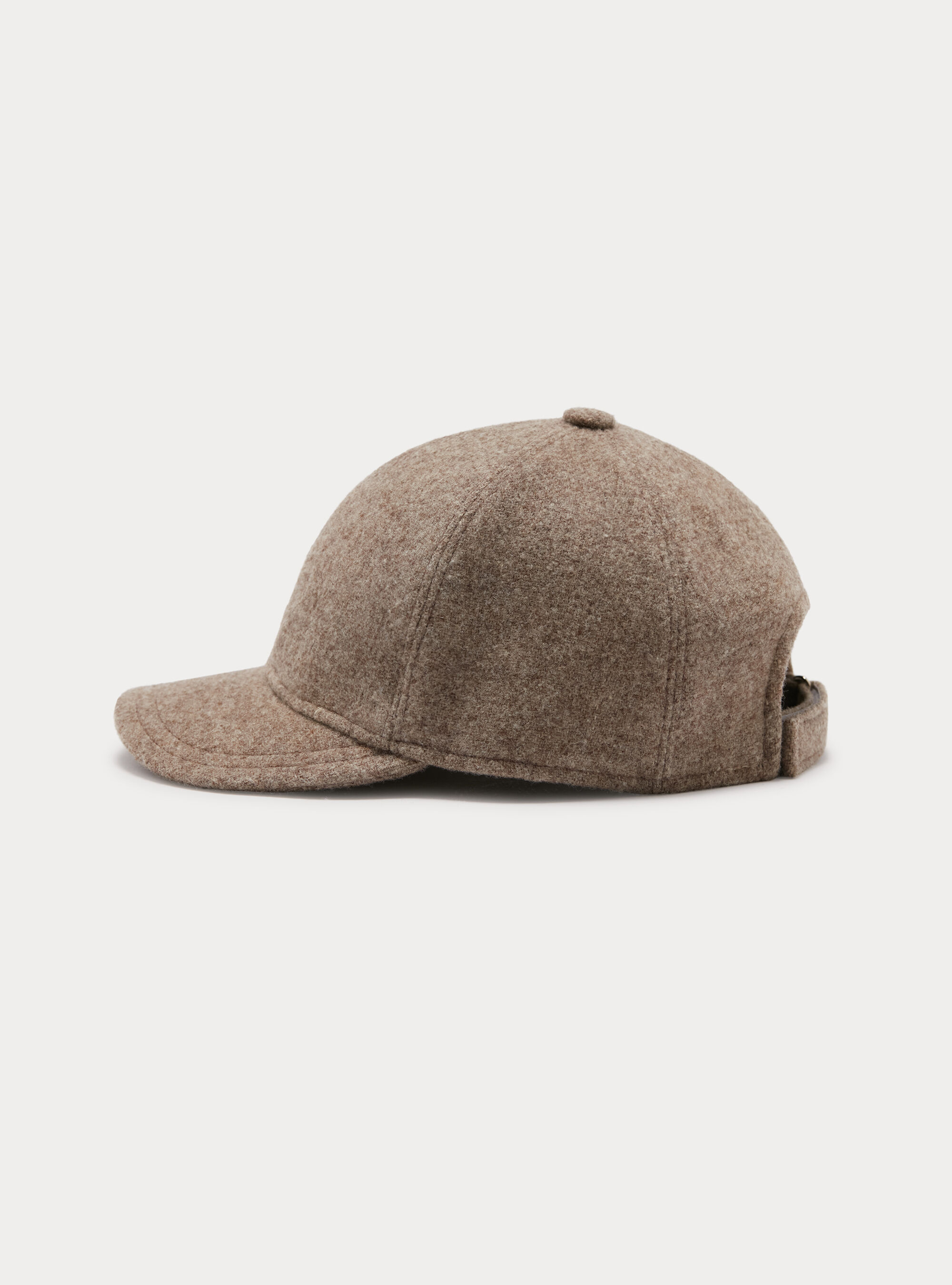 Cappellino baseball tinta unita in pura lana