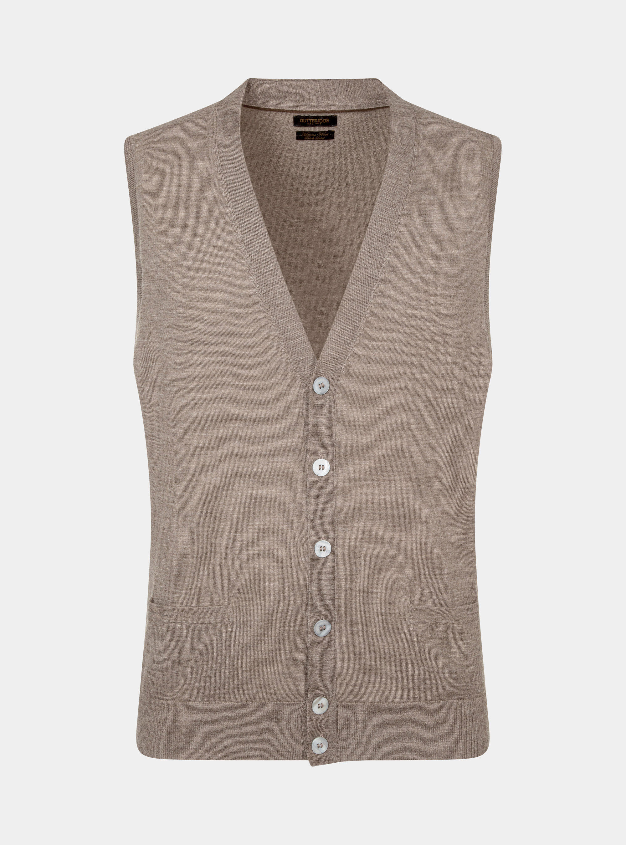 Grey knitted waistcoat shop