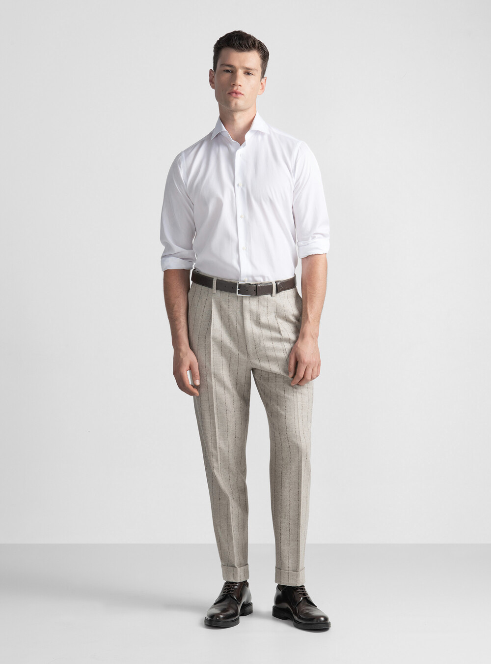 Cotton shirt fil a fil, WHITE Cotton shirt fil a fil
