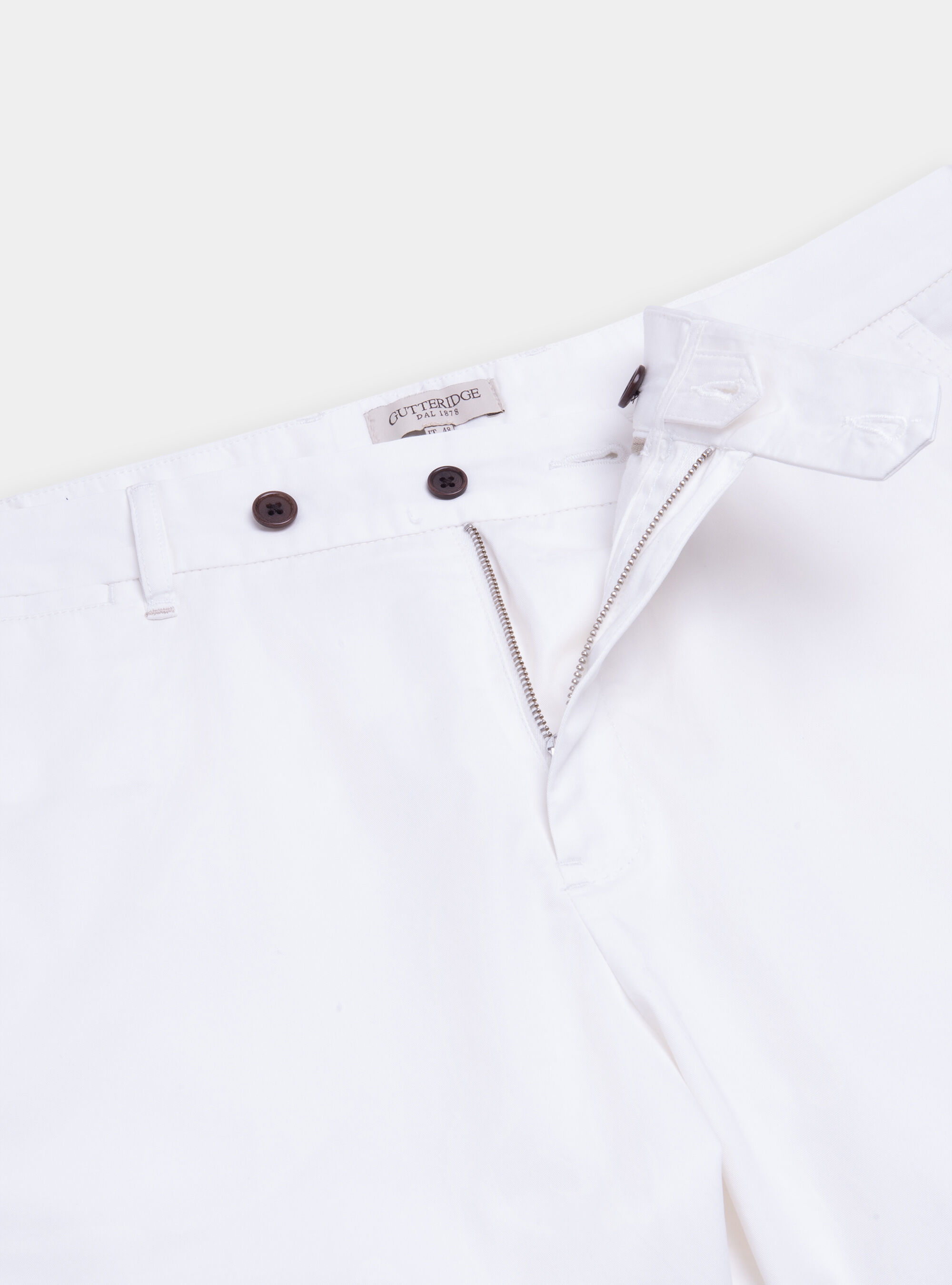 Bermuda in twill di cotone leggero, BIANCO