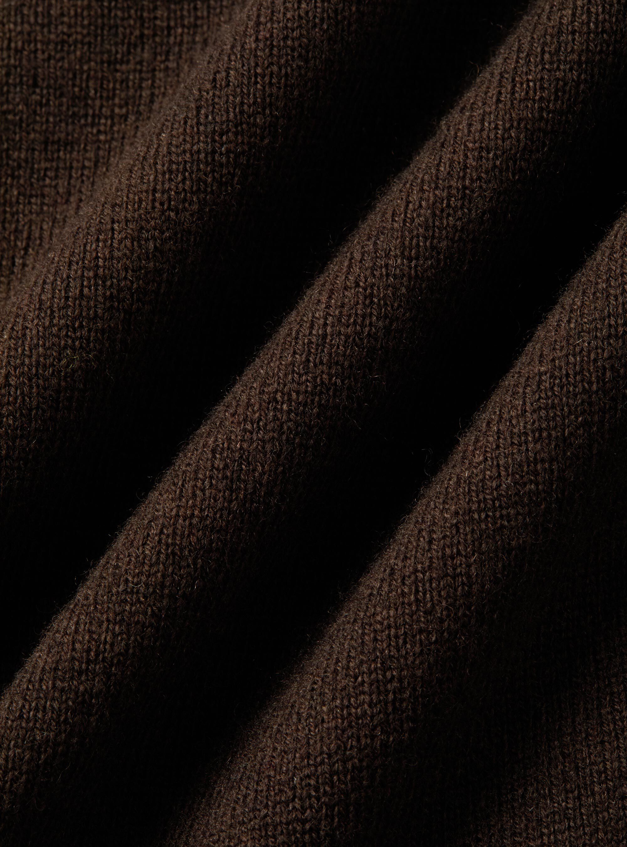 Lambswool and cashmere crewneck sweater, BROWN