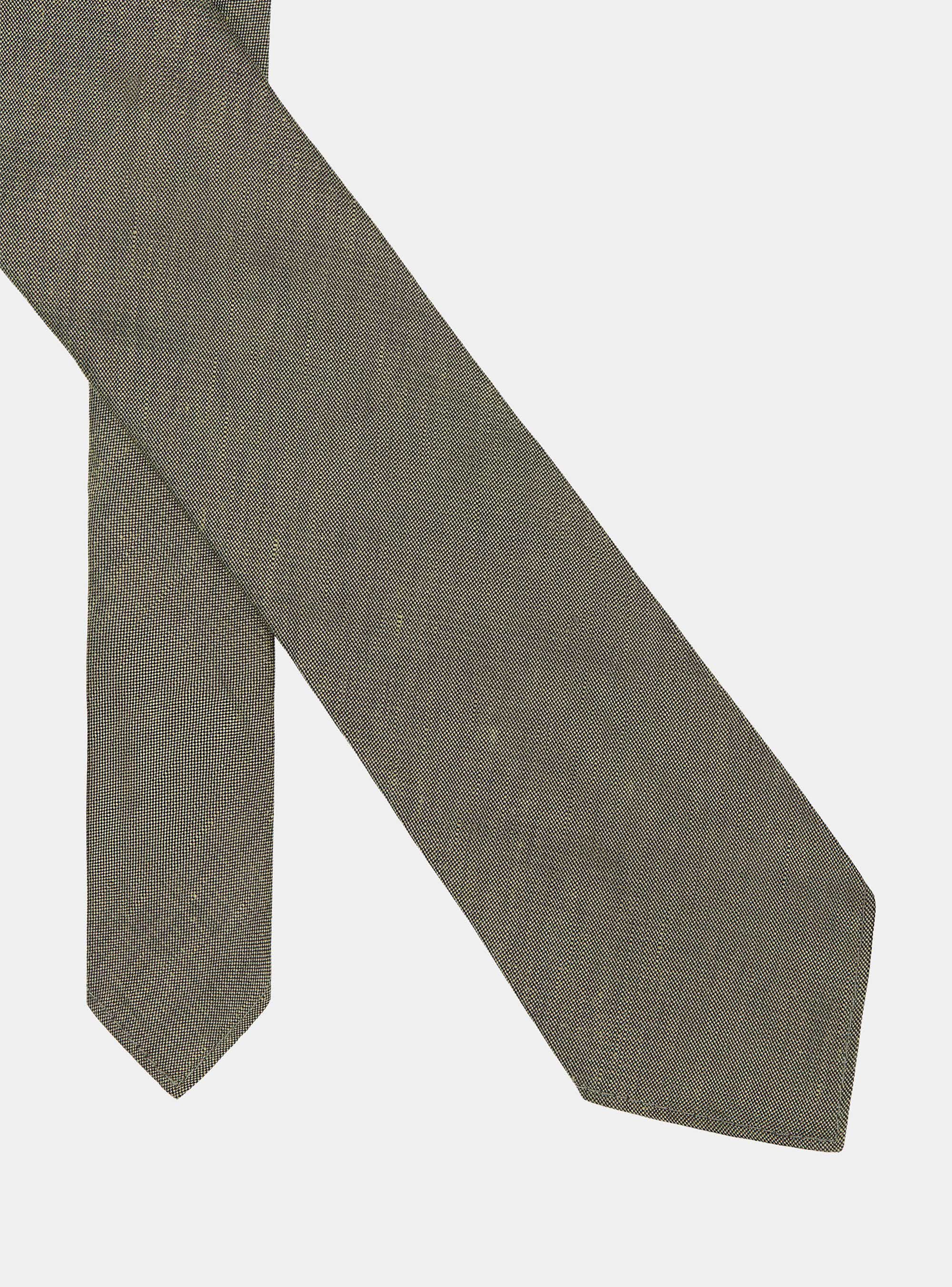Silk and linen tie, SALVIA 0602C