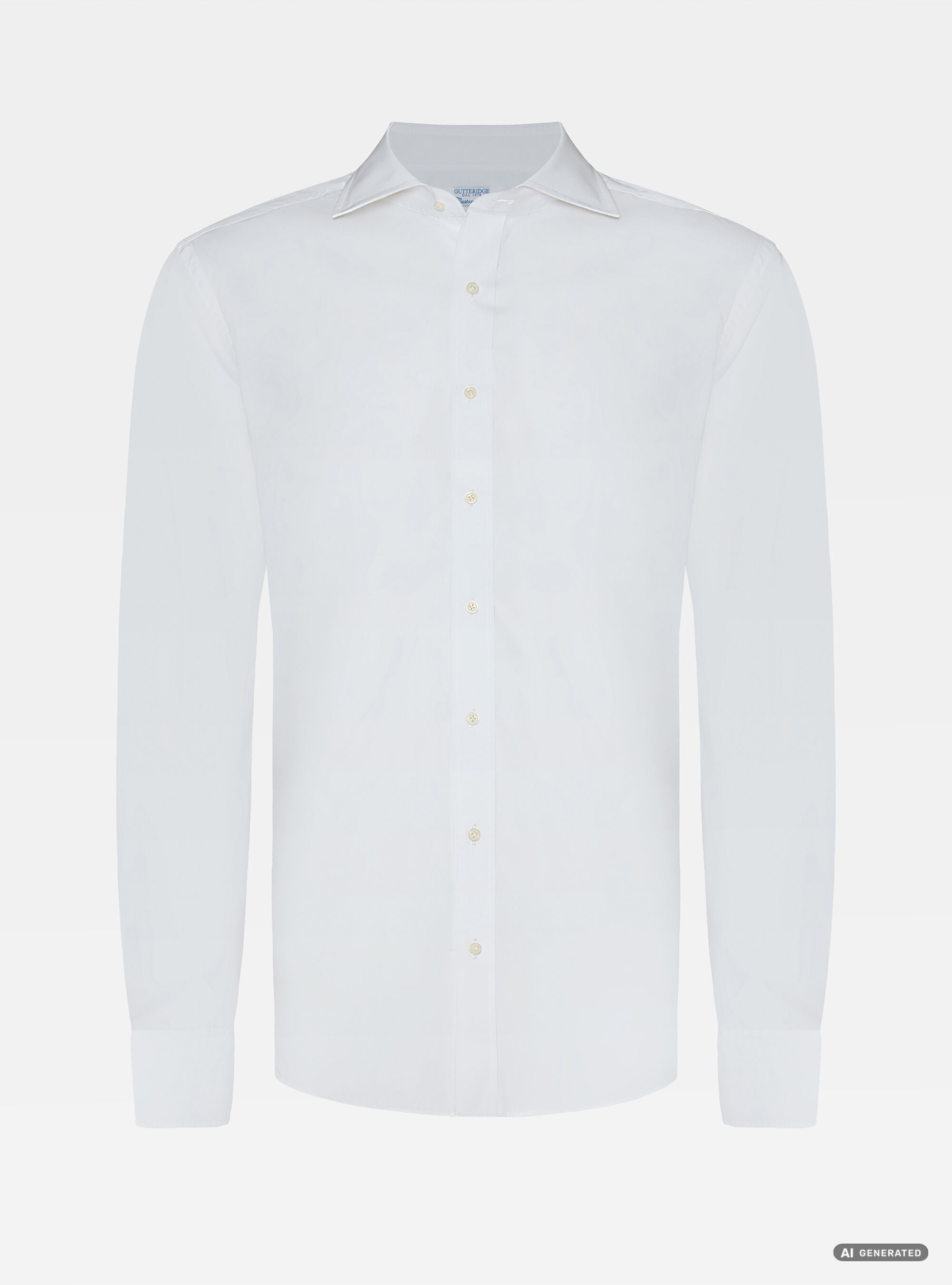 Custom-fit cotton poplin shirt, WHITE