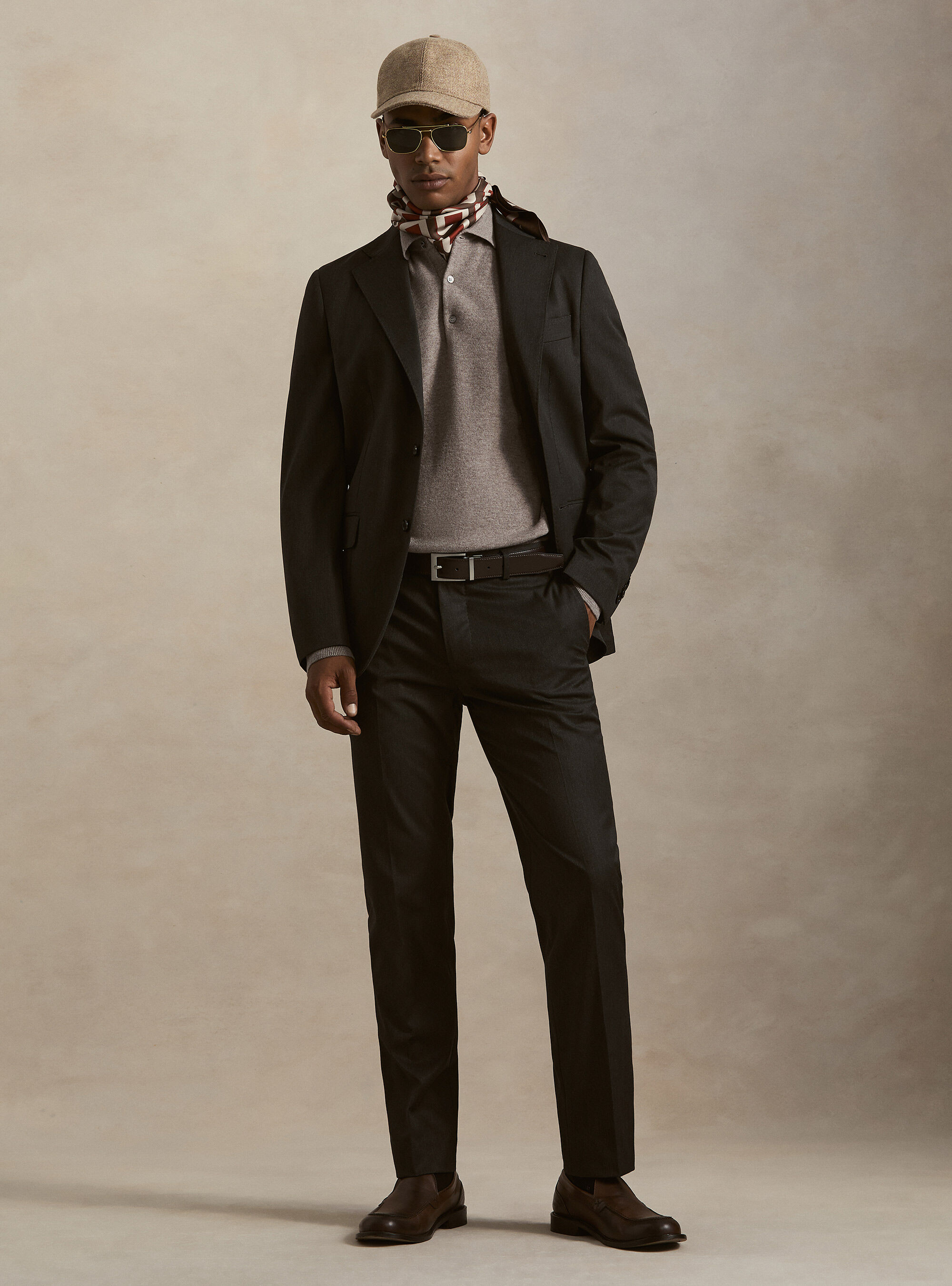 Slim fit classic suit blazer, ASPHALT GREY