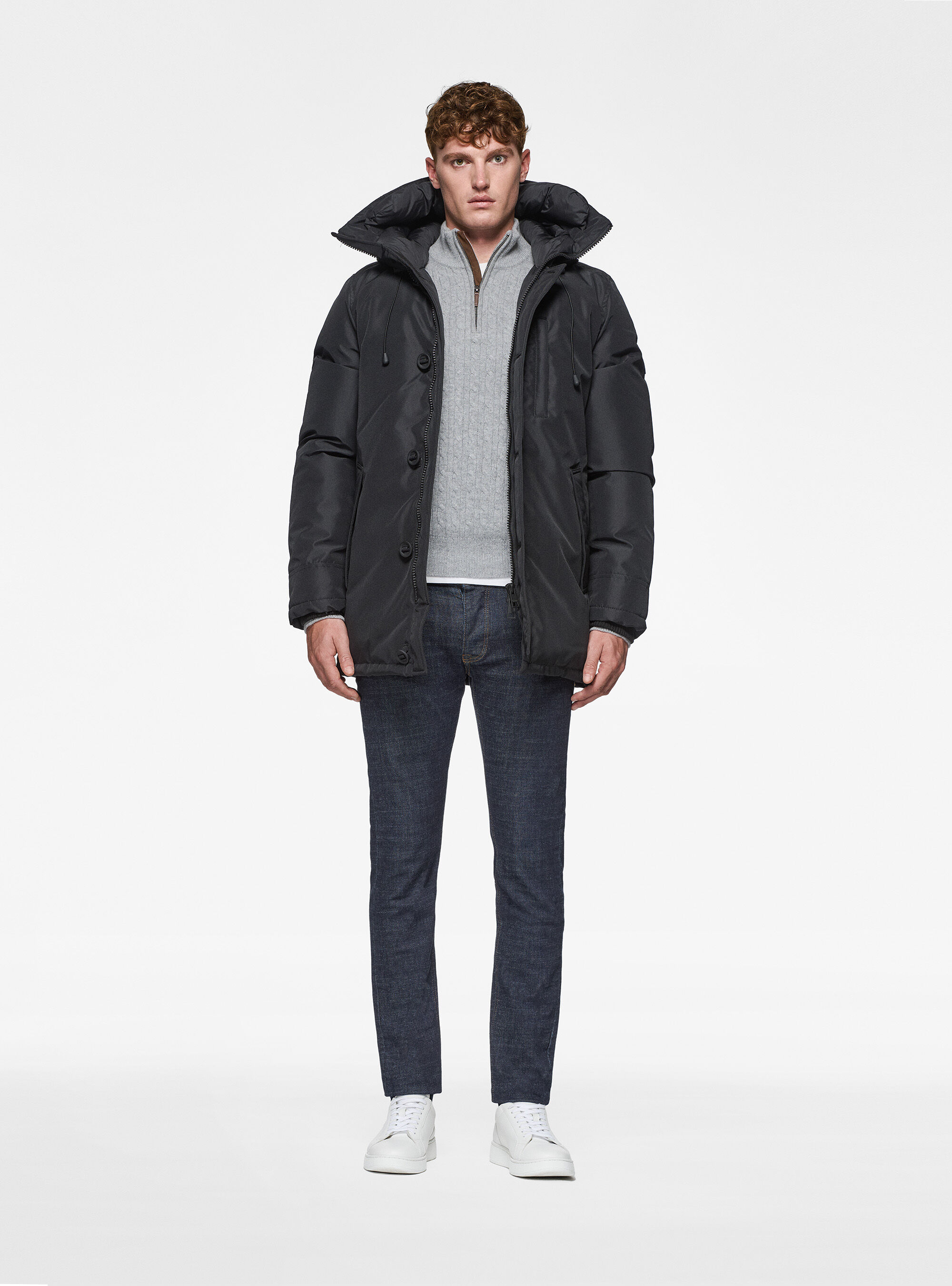 Padded technical parka