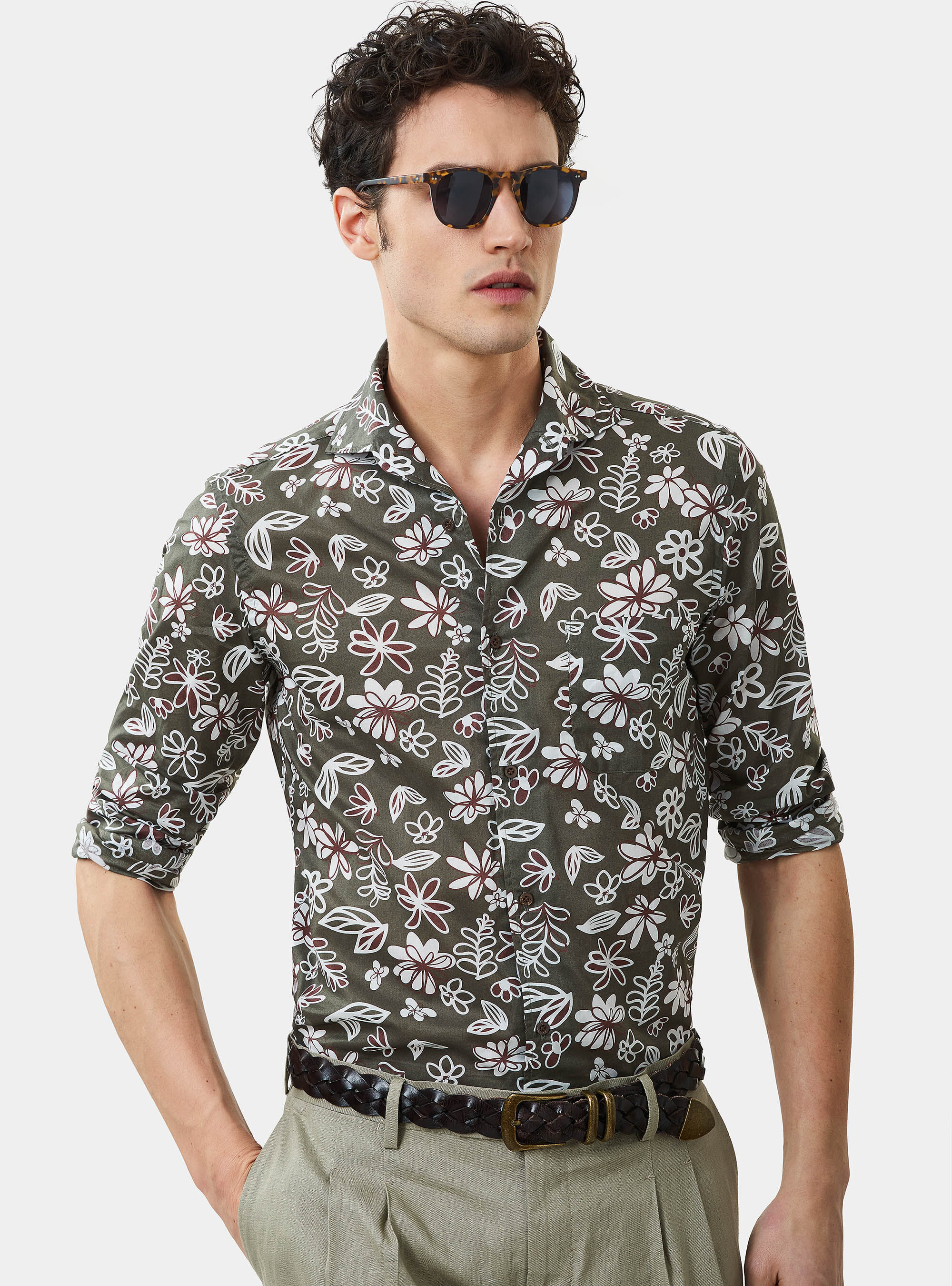 Camicia collo francese a fiori | Gutteridge | SALDI PRIVATI Uomo