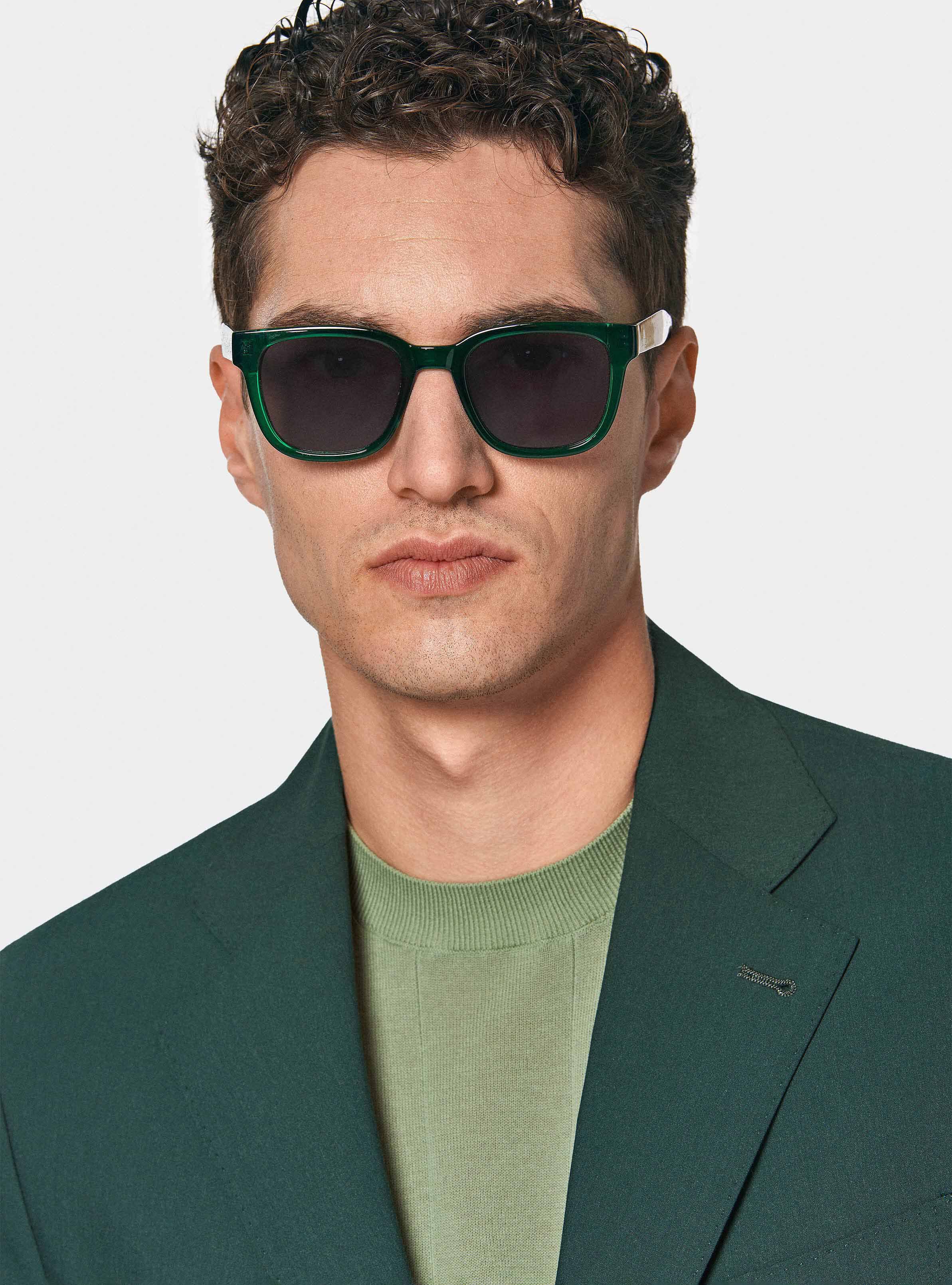 Giacca abito classico slim fit, VERDE