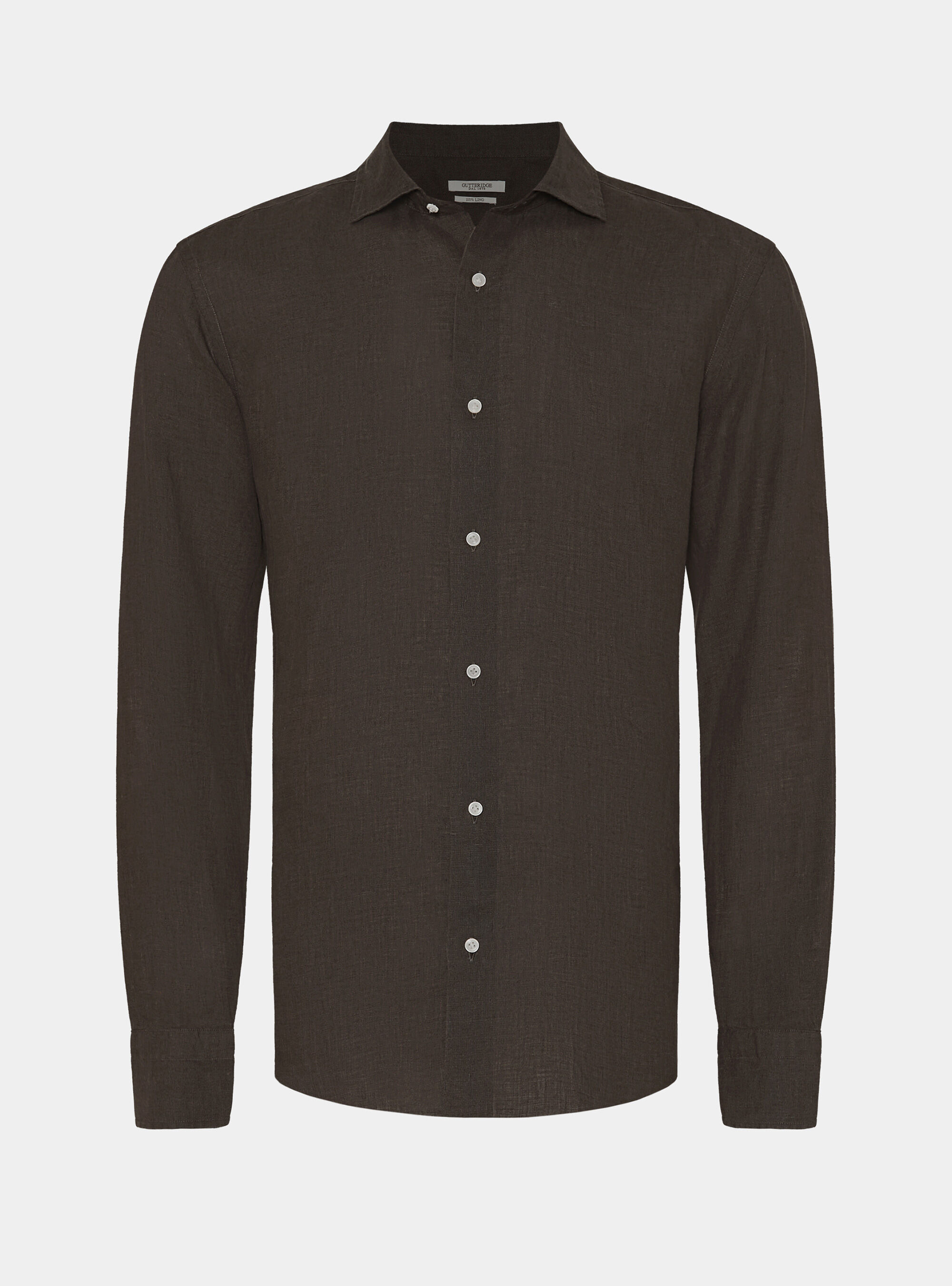 Pure linen shirt, BROWN