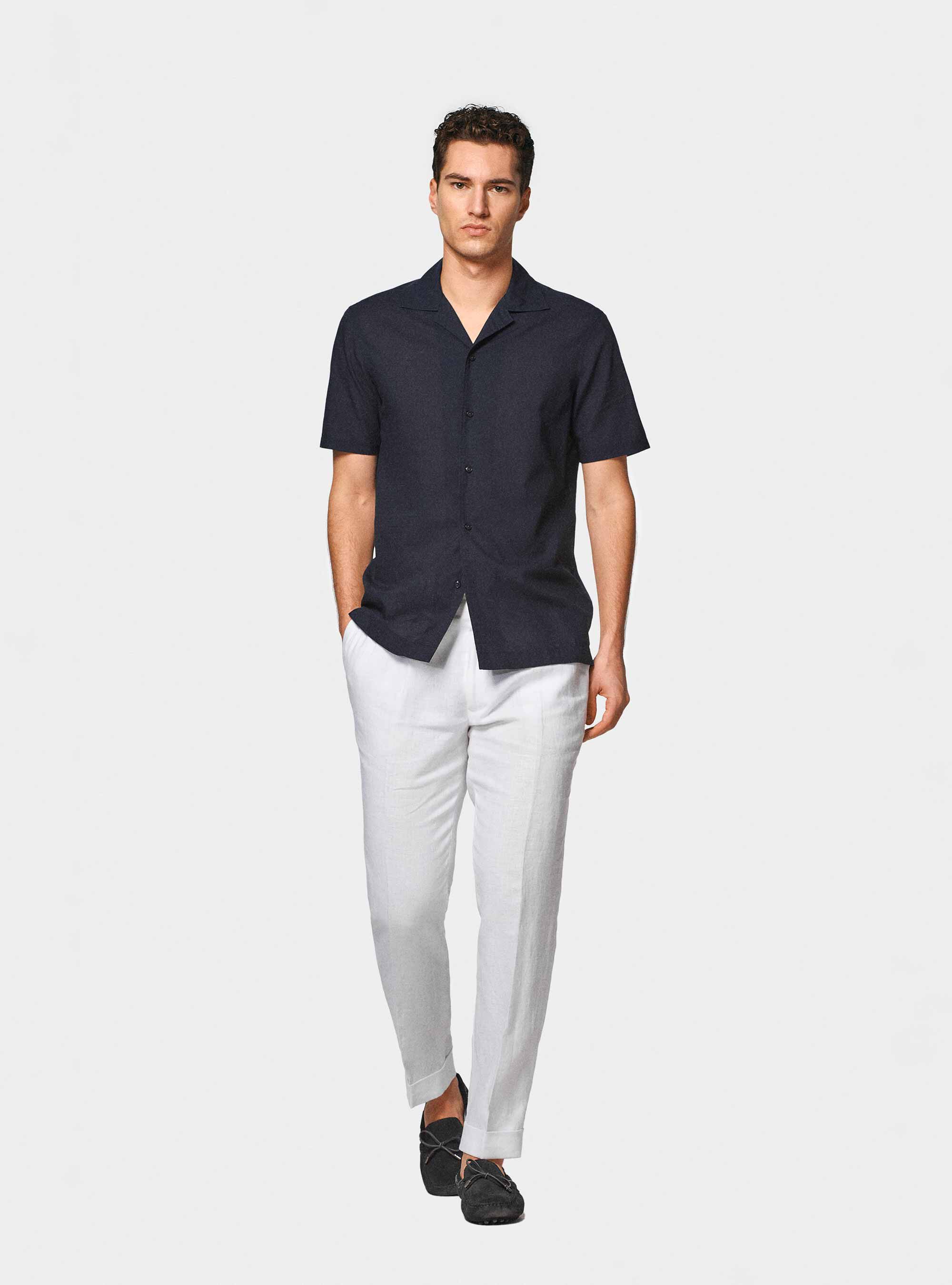 Camicia bowling in puro cotone