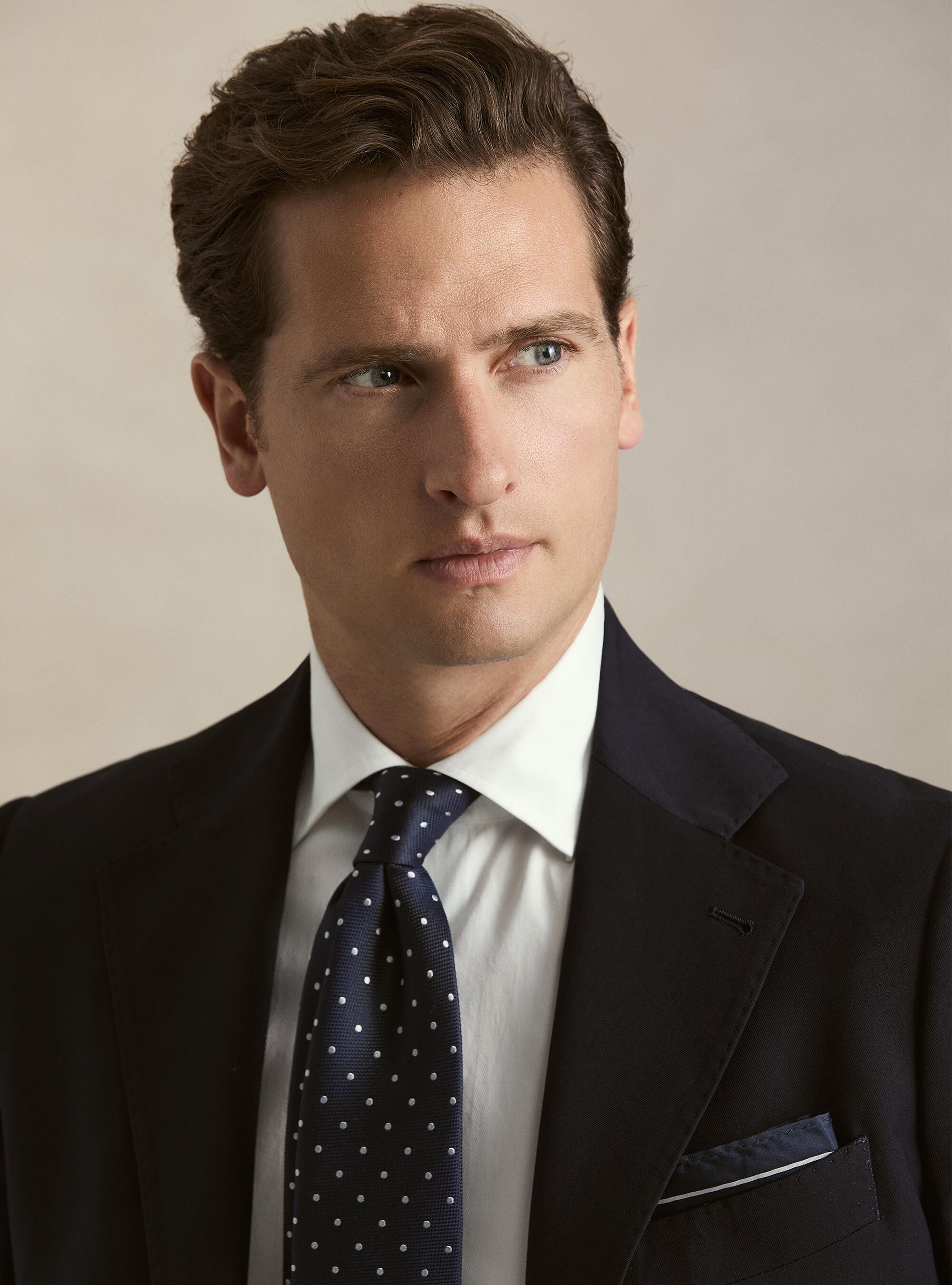 Slim fit classic suit blazer, NAVY BLUE