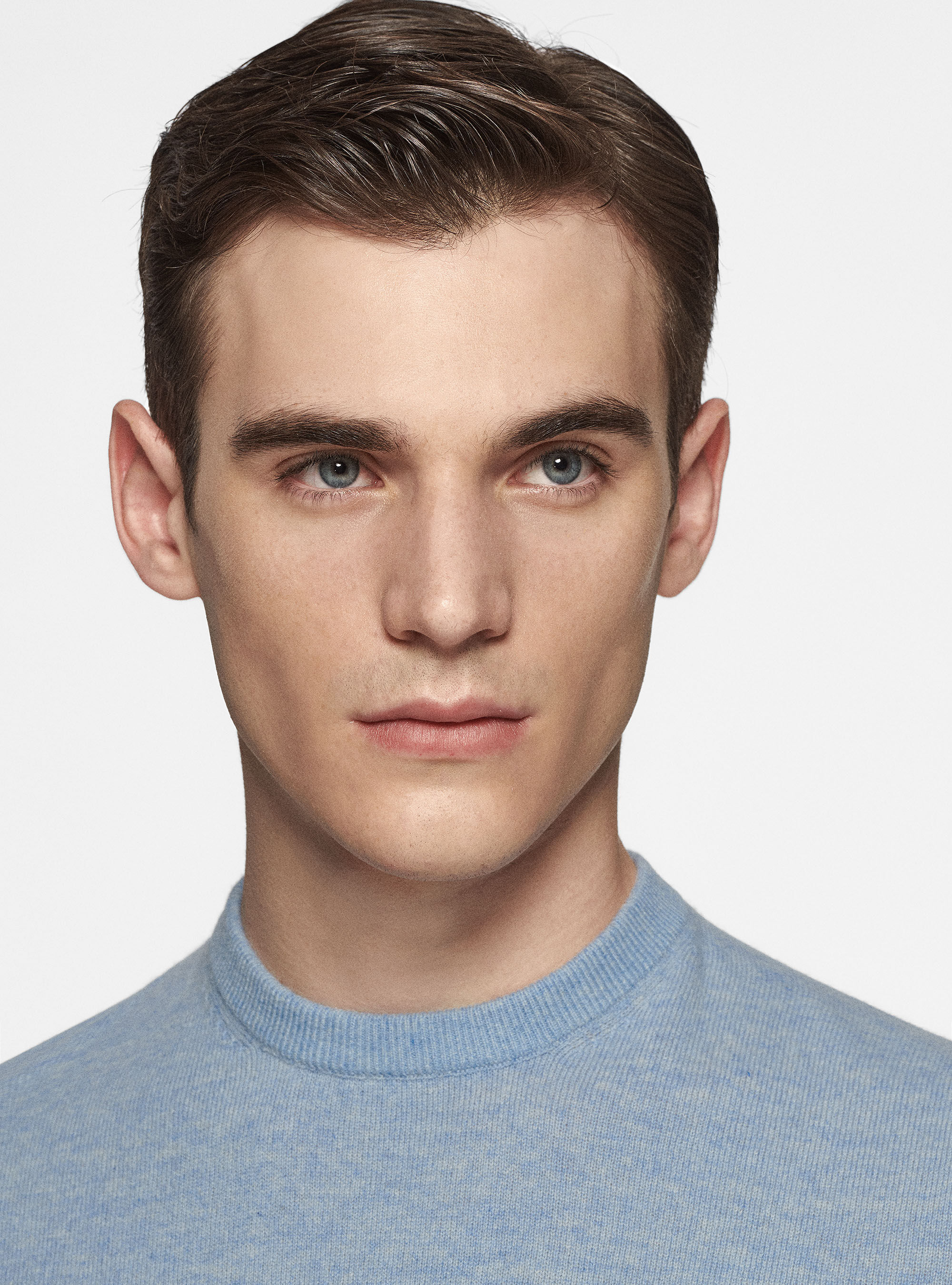 Cashmere crew-neck sweater, AZZURRO POLVERE 0283C