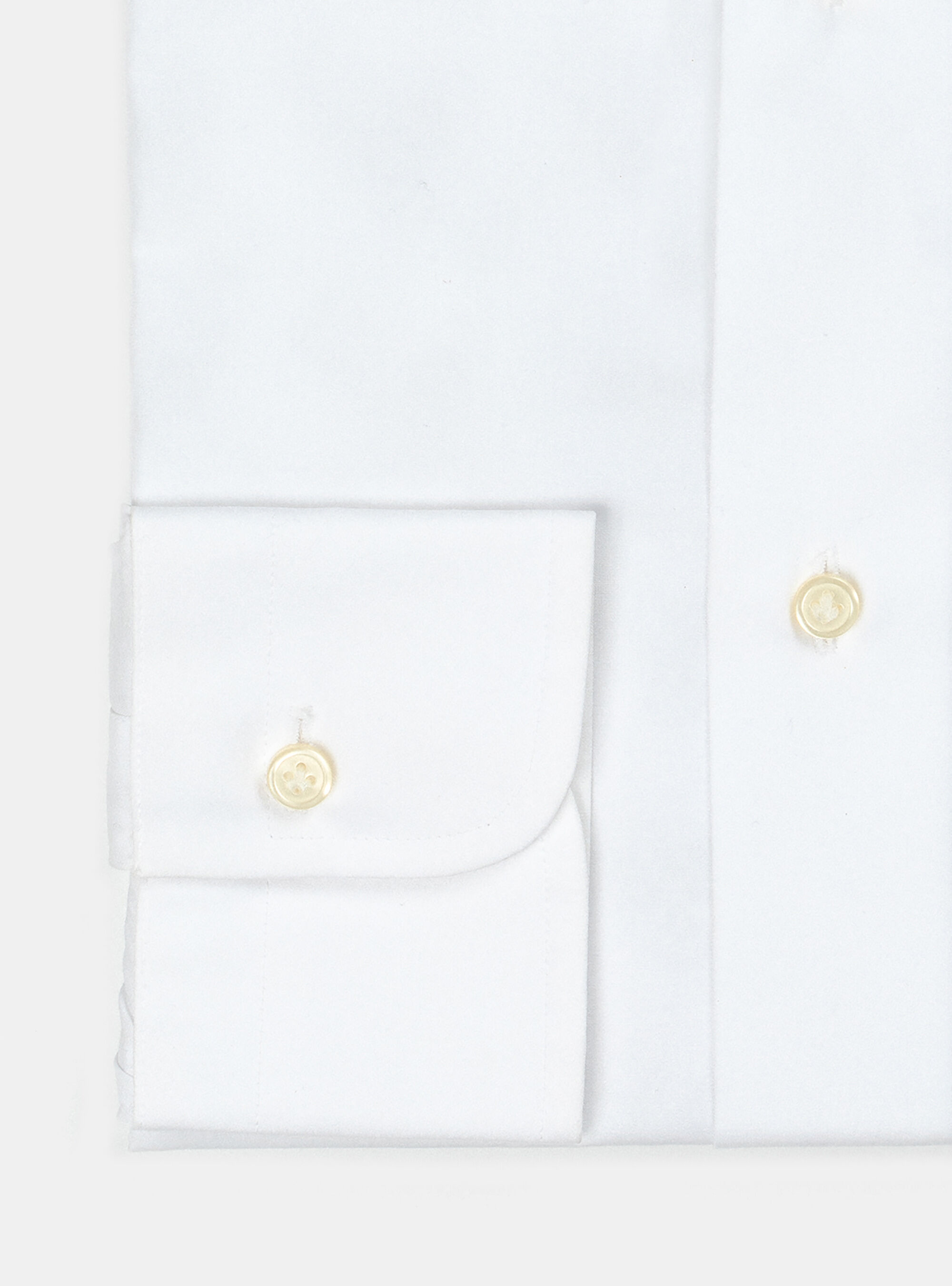 Camicia con collo francese in fil a fil, BIANCO