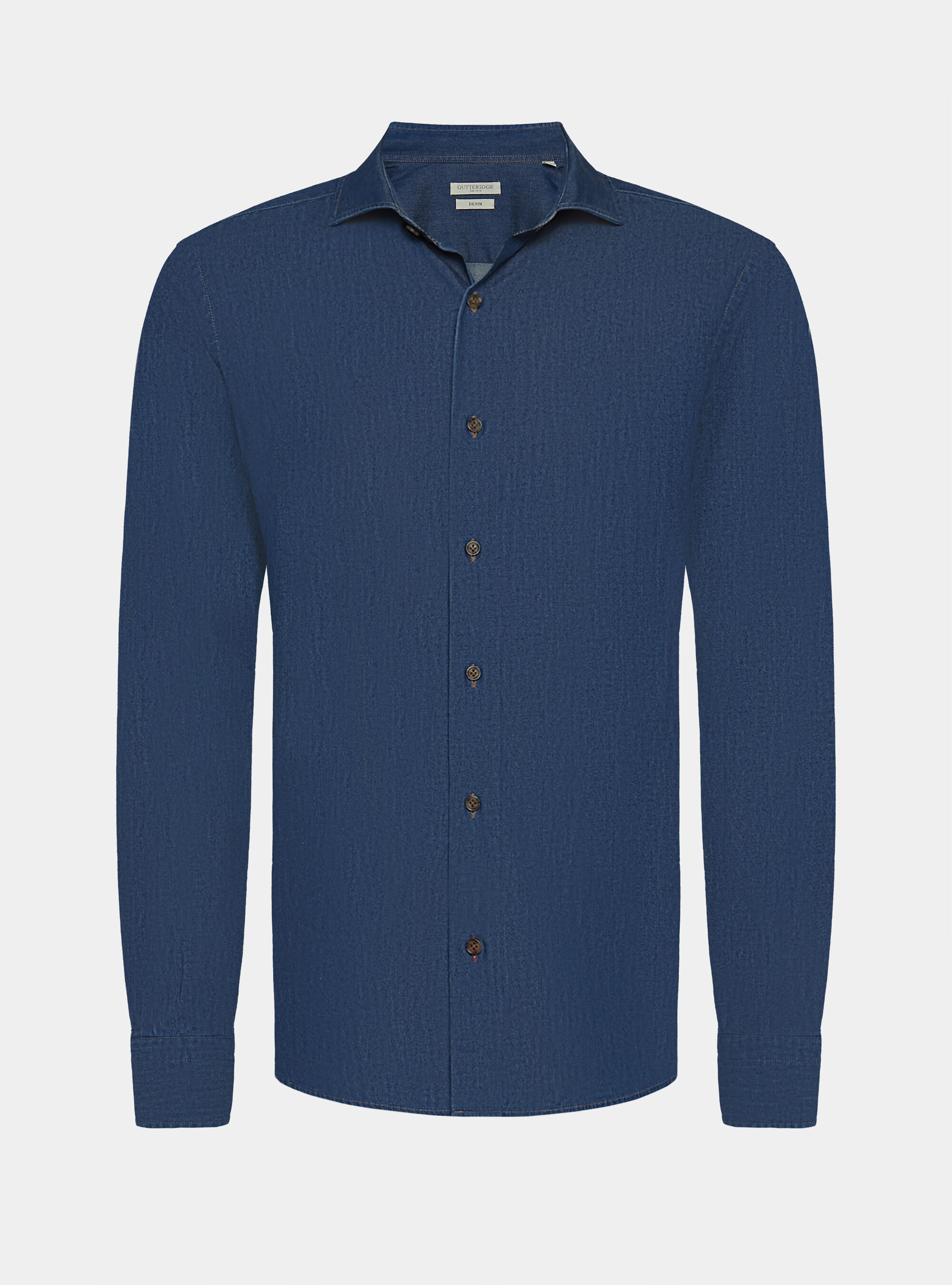 Cotton chambray denim shirt | Gutteridge | Men's New In