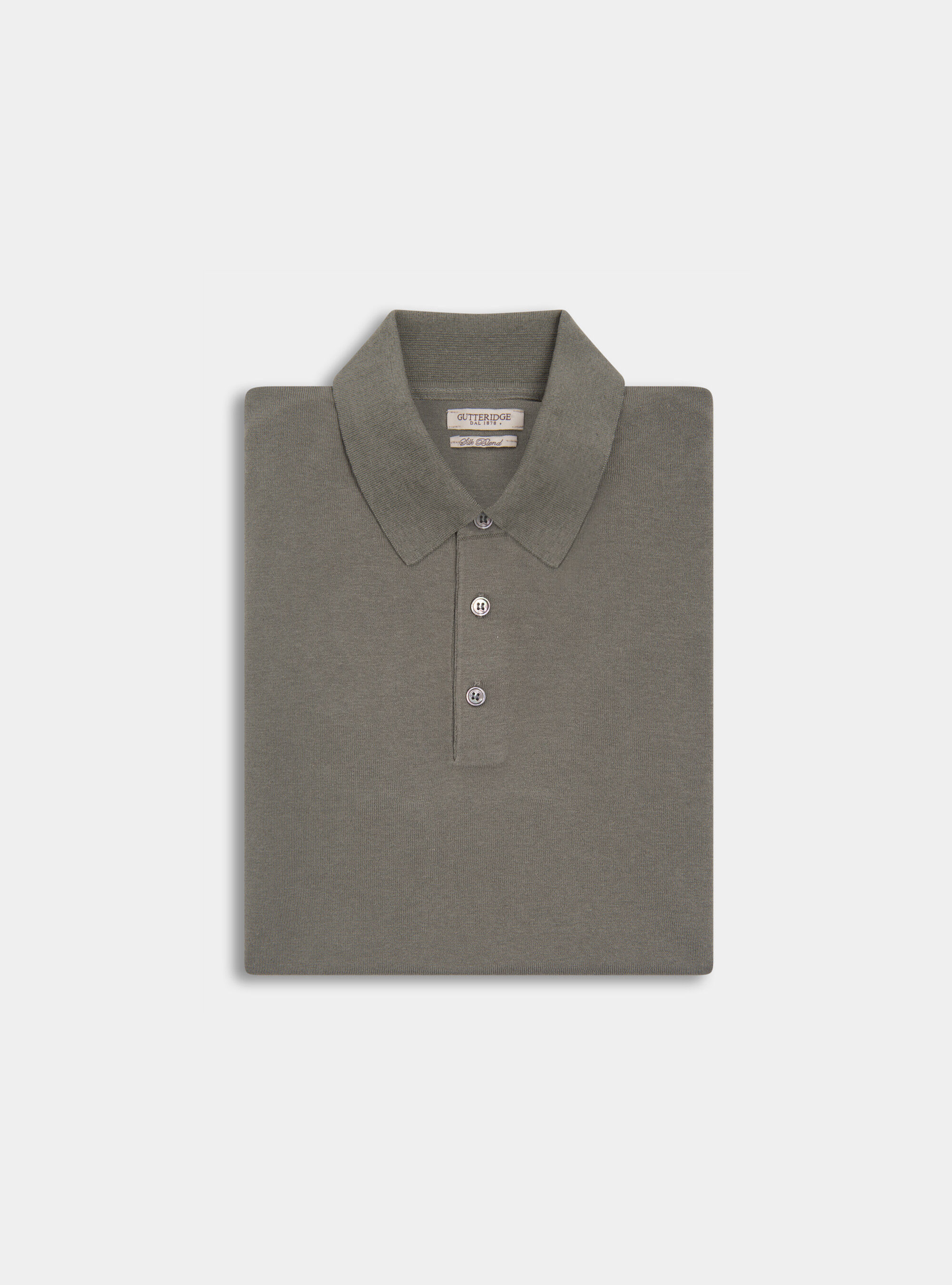 Silk and cotton polo shirt, SALVIA 0602C