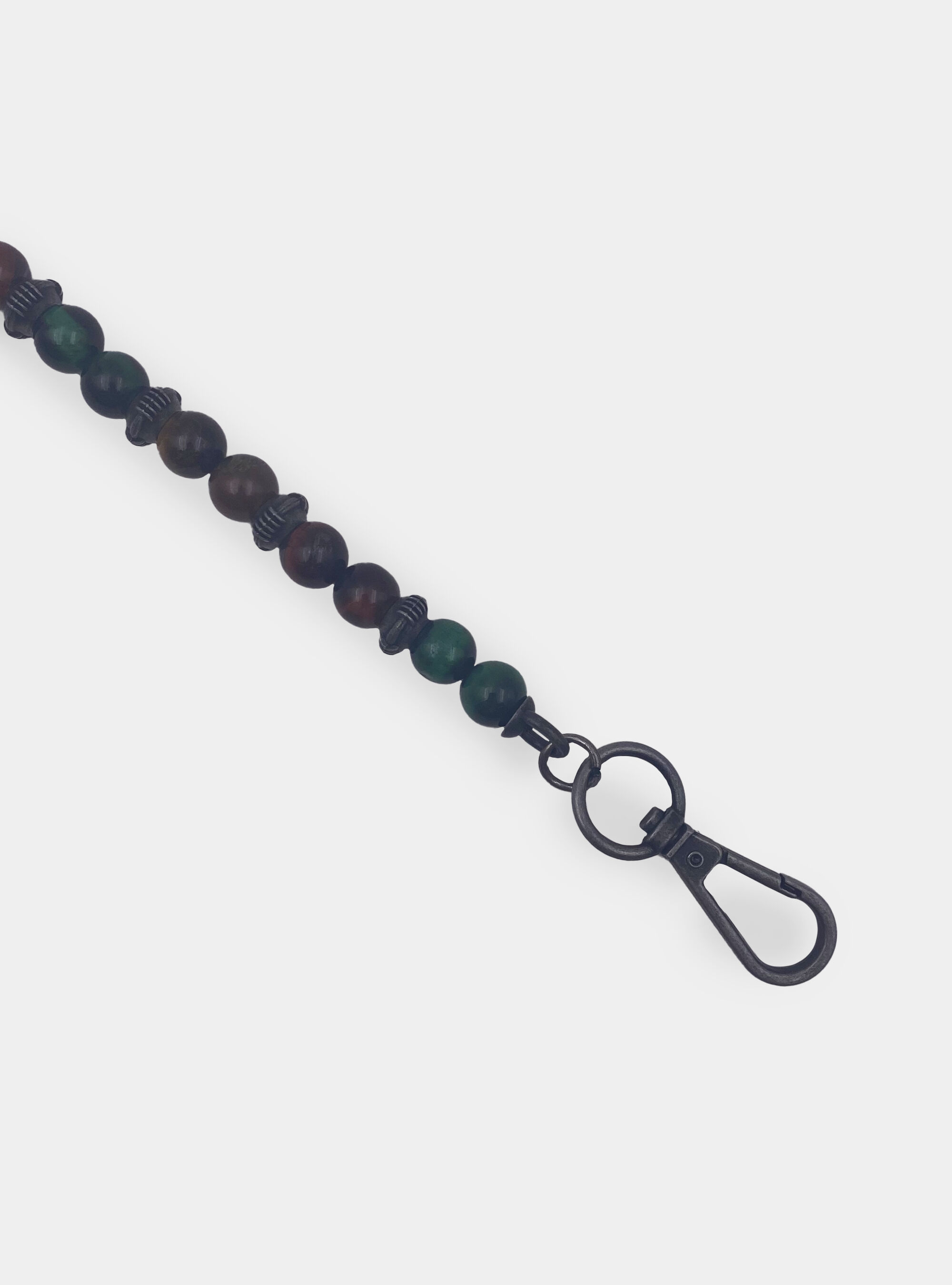 Catena per pantaloni in metallo e pietre, MARRONE