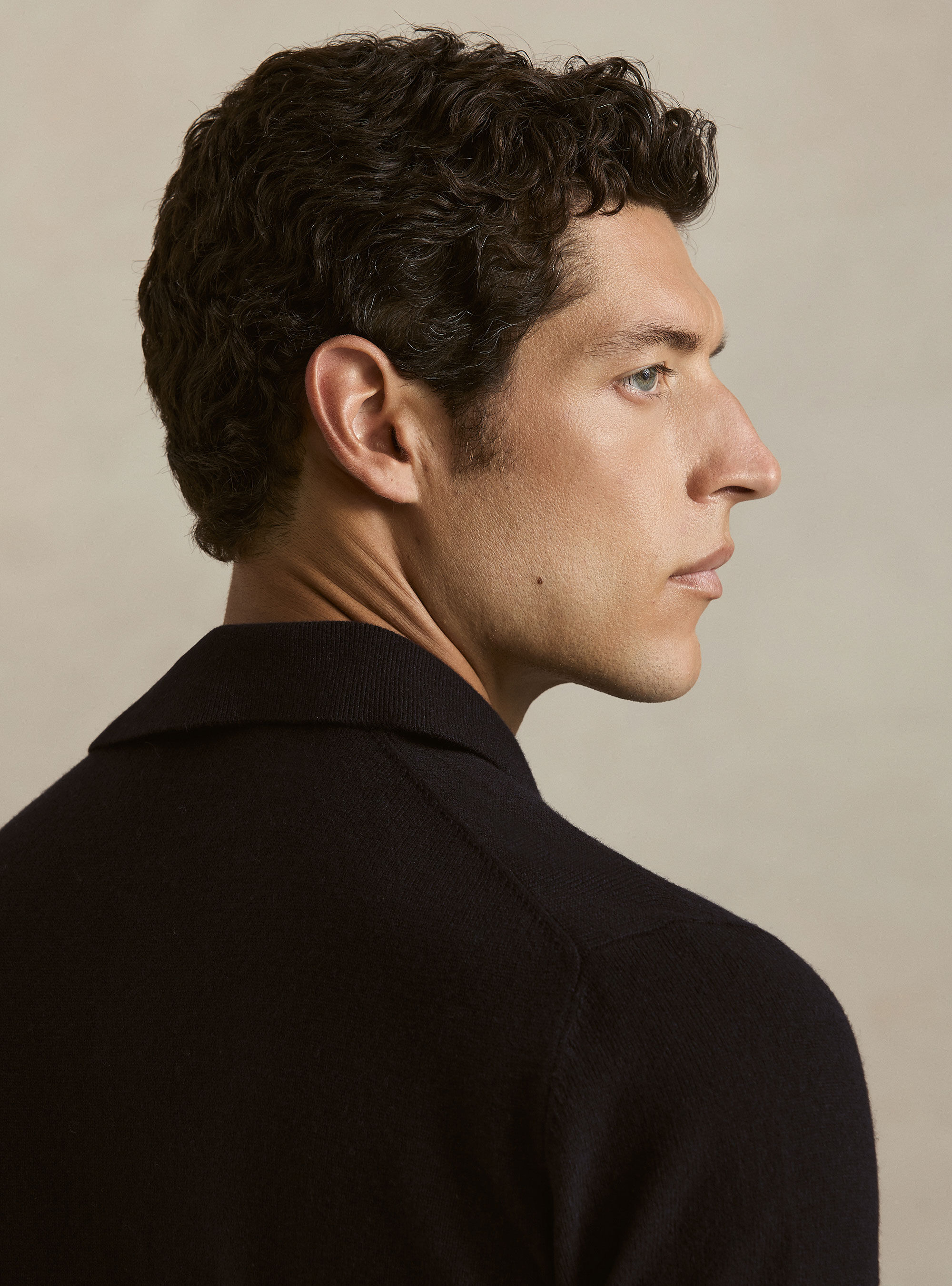 Polo in maglia in lana cashmere m/l, BLU NAVY