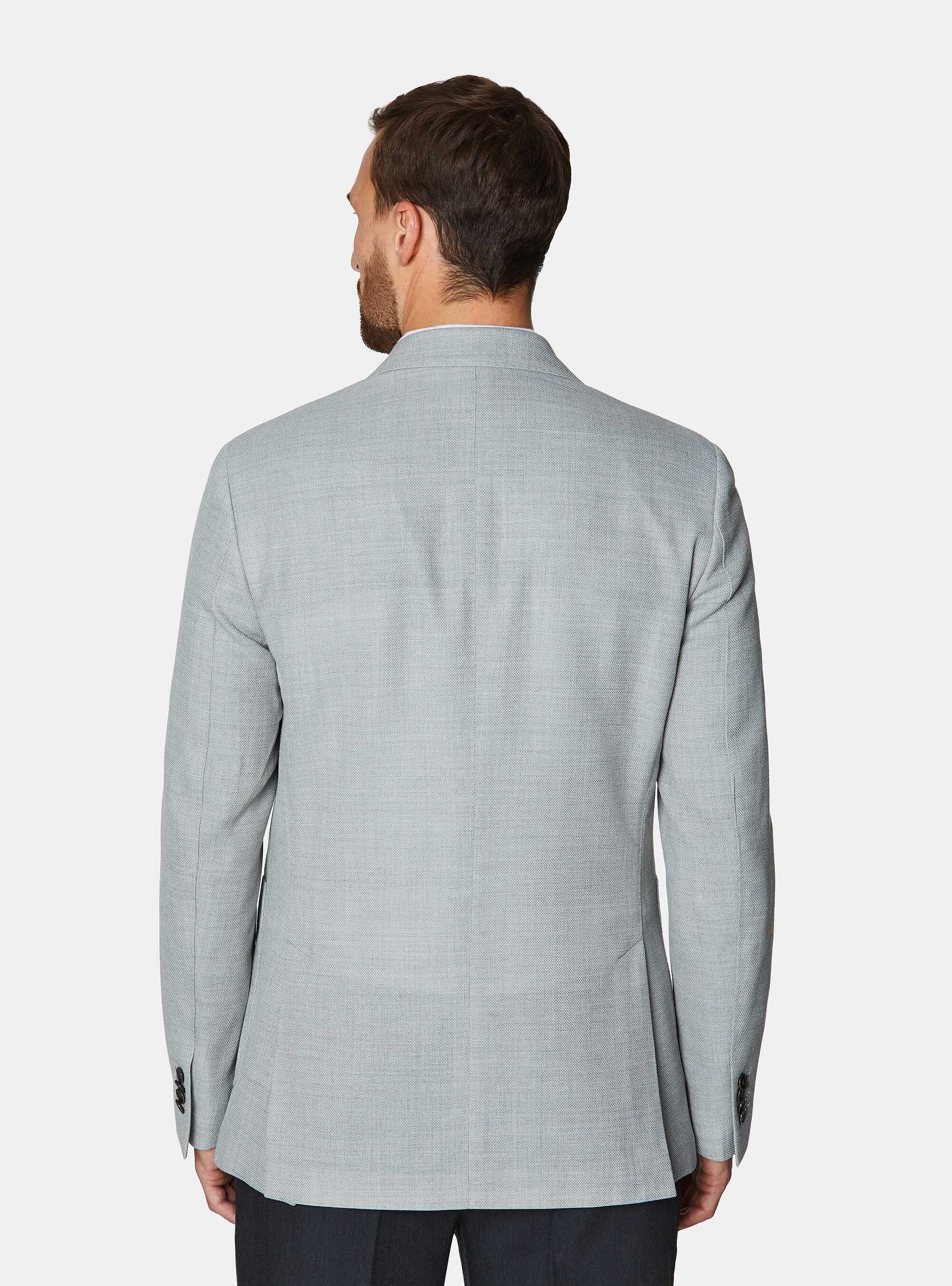 Pure wool hopsack blazer, GREY