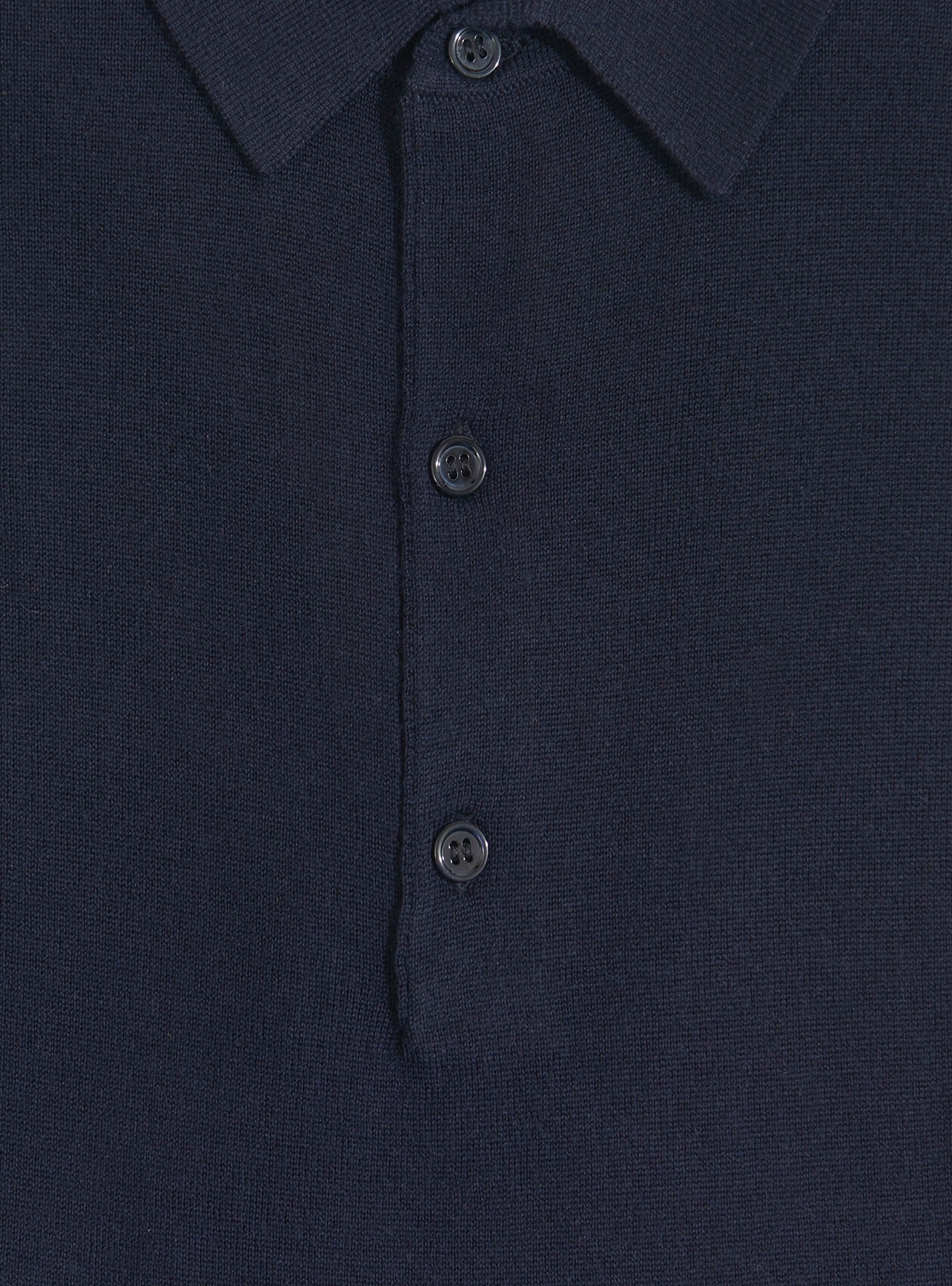 Merino wool knitted polo shirt, NAVY BLUE