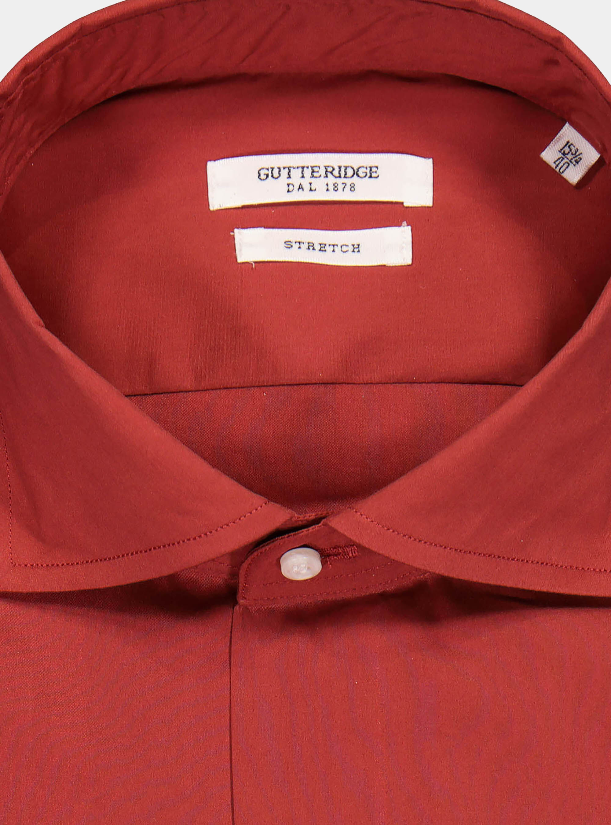 Chemise en coton extensible, ORANGE FLEMME