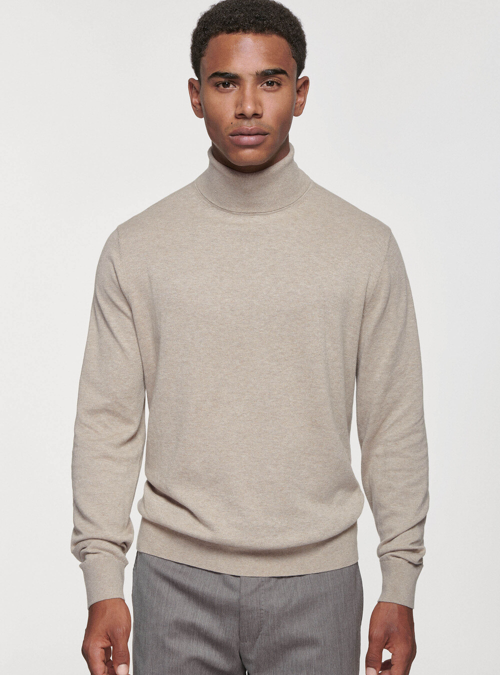 Silk and cashmere cotton turtleneck