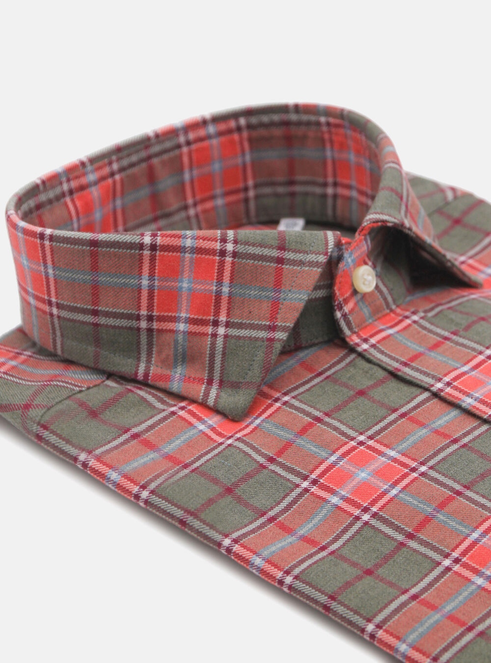 Camicia In Flanella Con Collo Semiaperto A Quadri Gutteridge Cf772gufl22