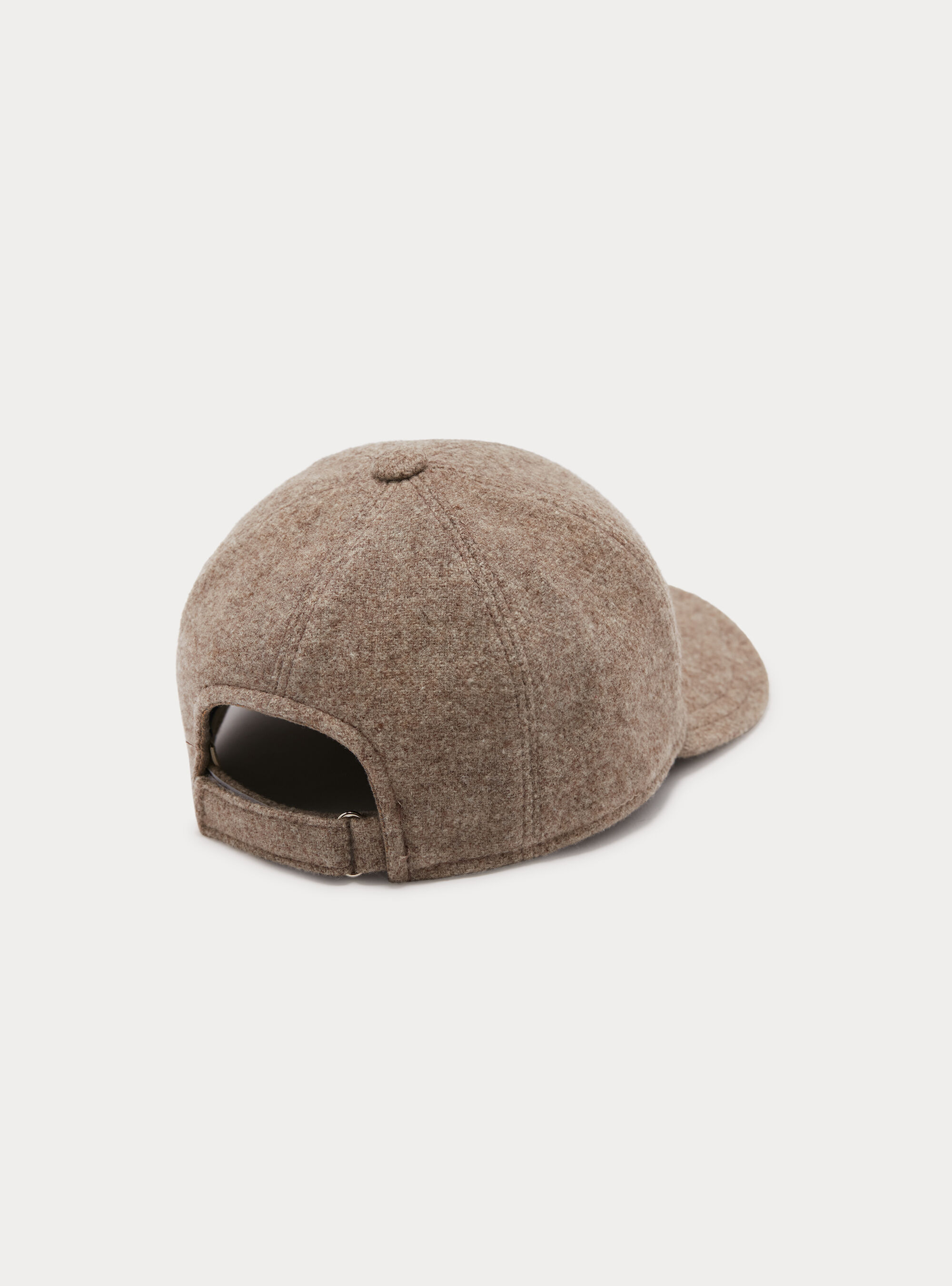 Cappellino baseball tinta unita in pura lana