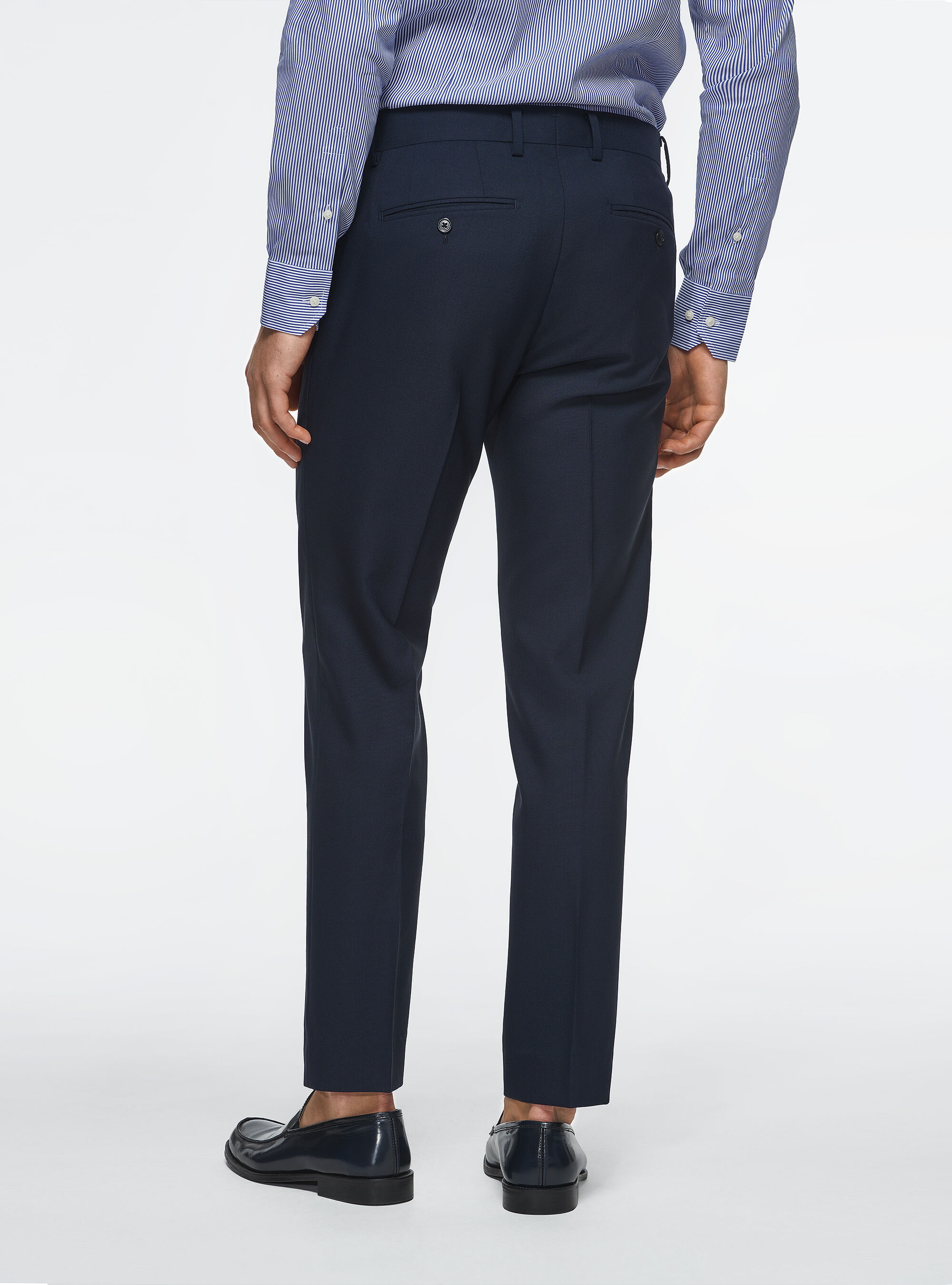 Pantaloni in pura lana Vitale Barberis Canonico, NAVY