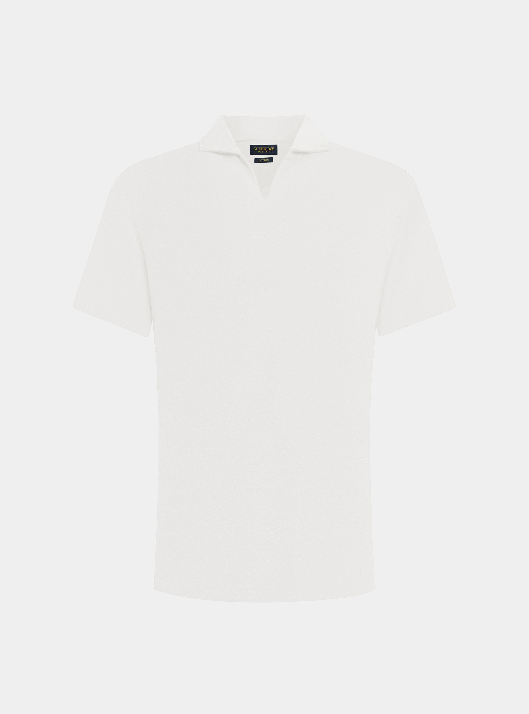Pure cotton terry polo shirt
