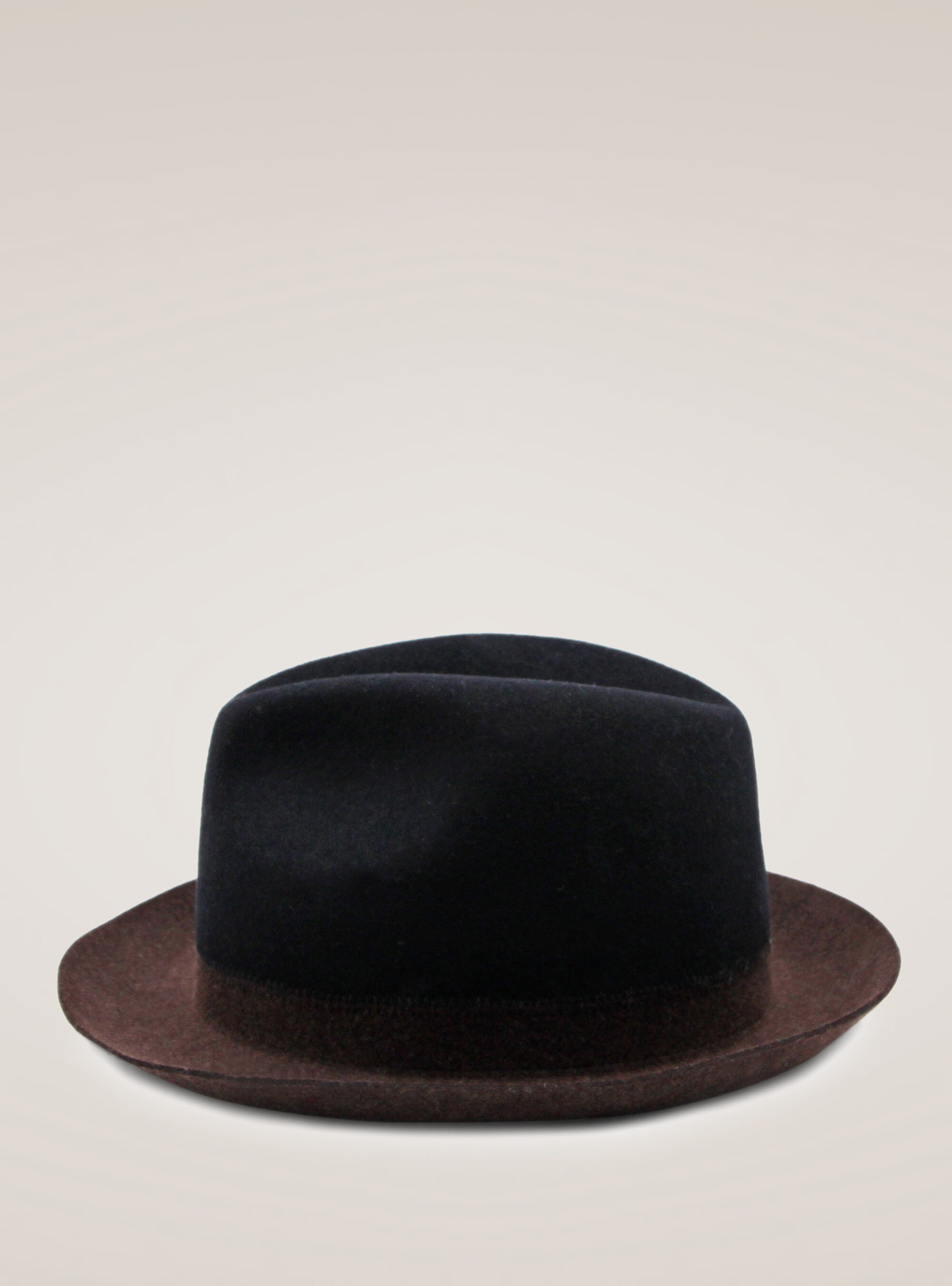 FELT FEDORA HAT, NAVY BLUE