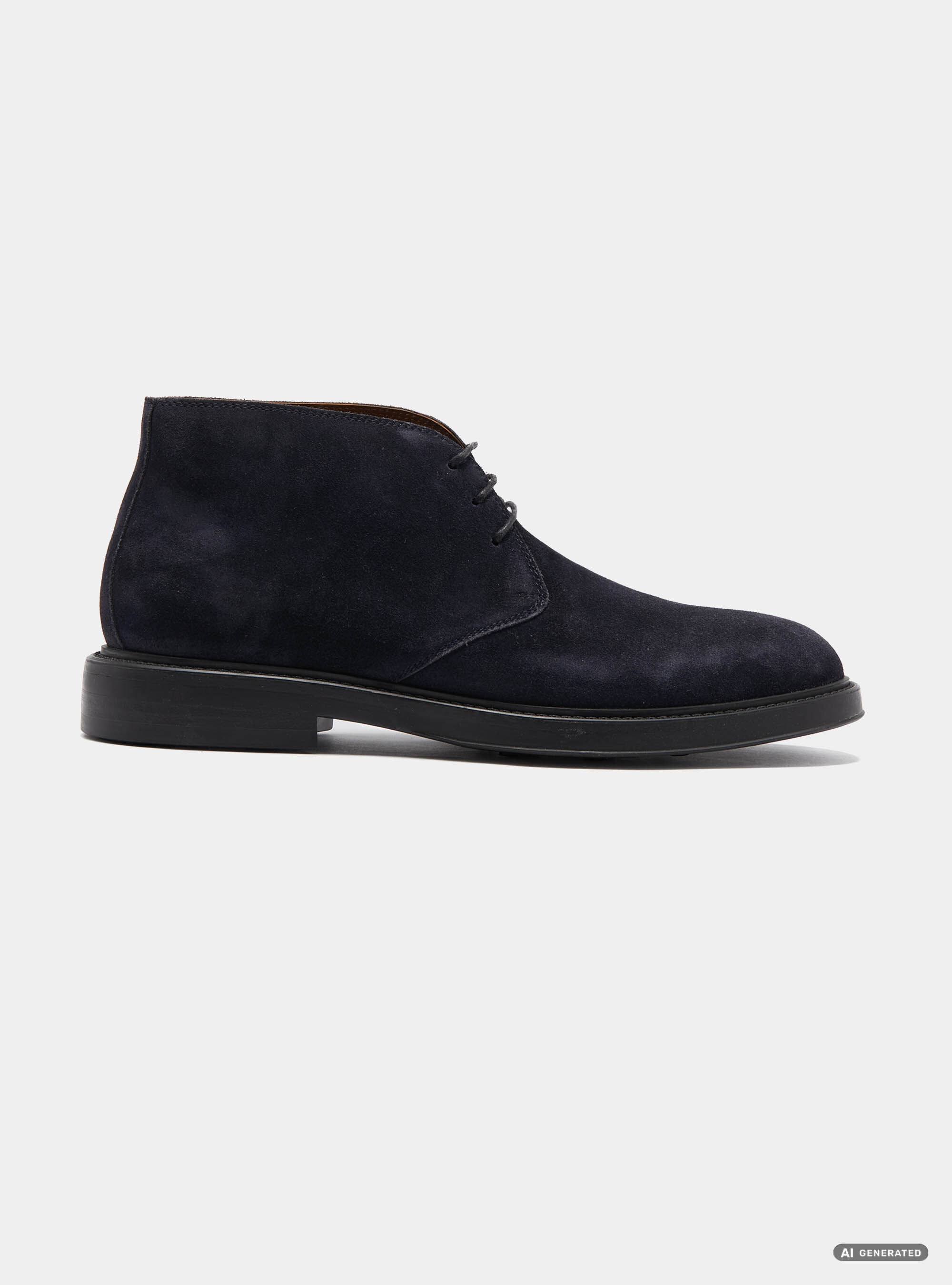 Polacchino in suede con suola in gomma