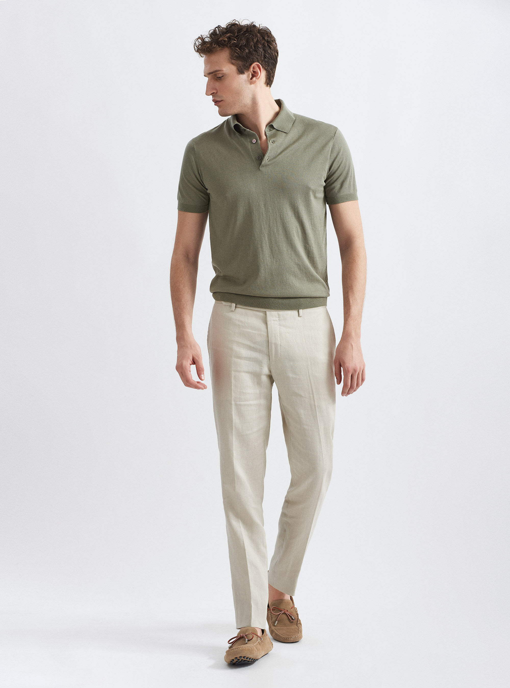 Pure linen suit trousers | GutteridgeEU 