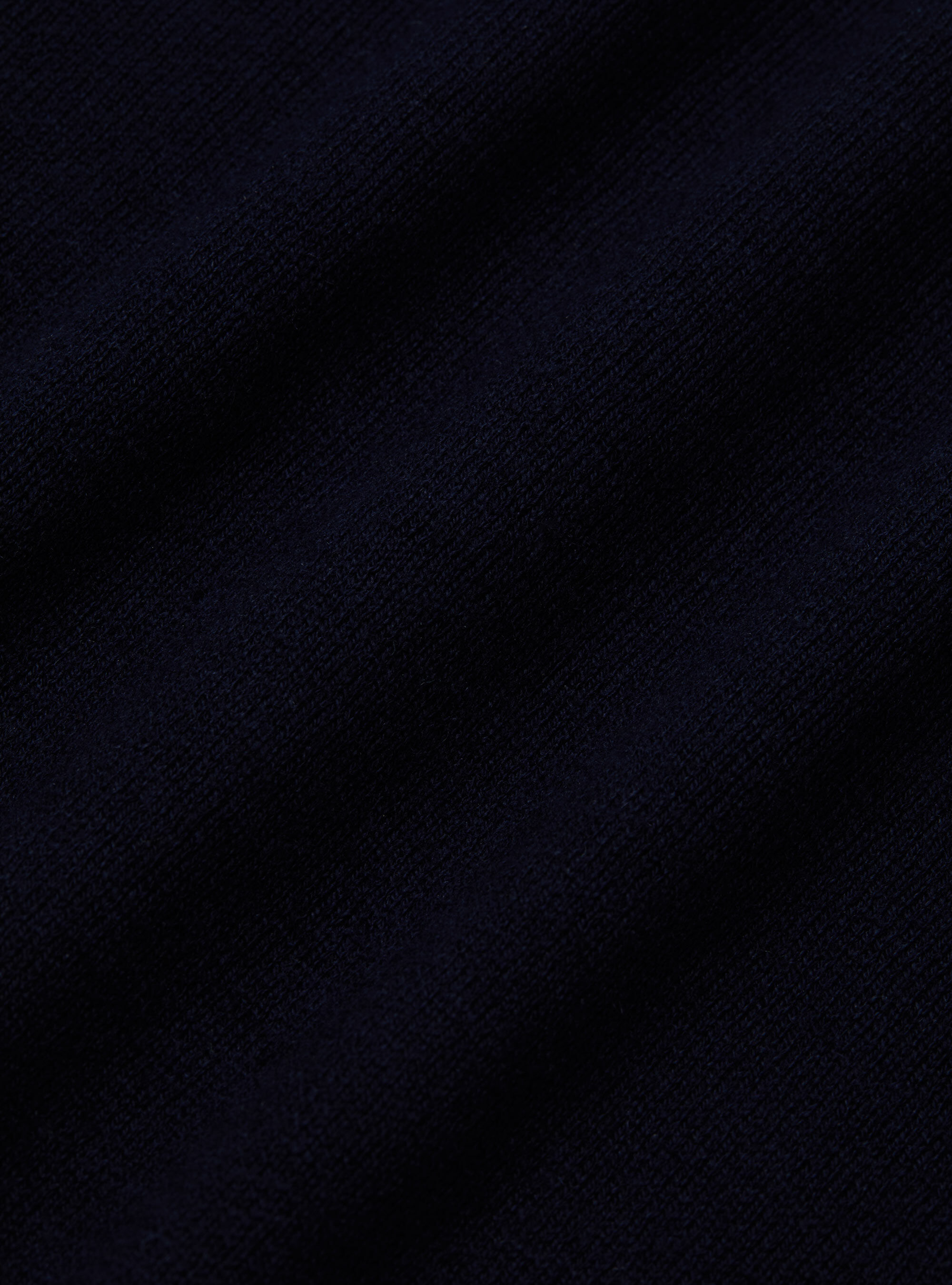 Silk and cashmere cotton turtleneck, NAVY BLUE