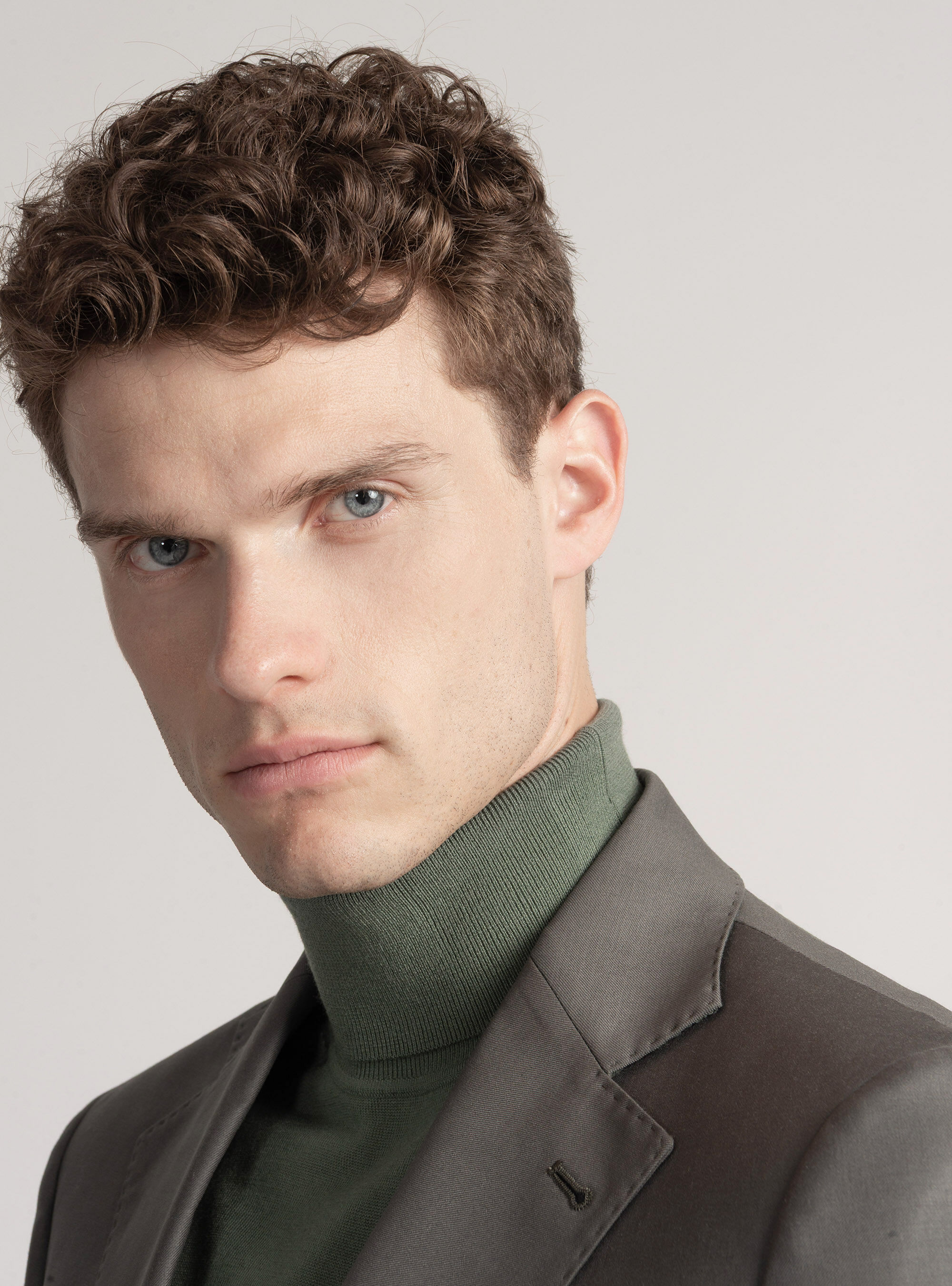 Suit blazer in pure superfine 120's wool, GREEN