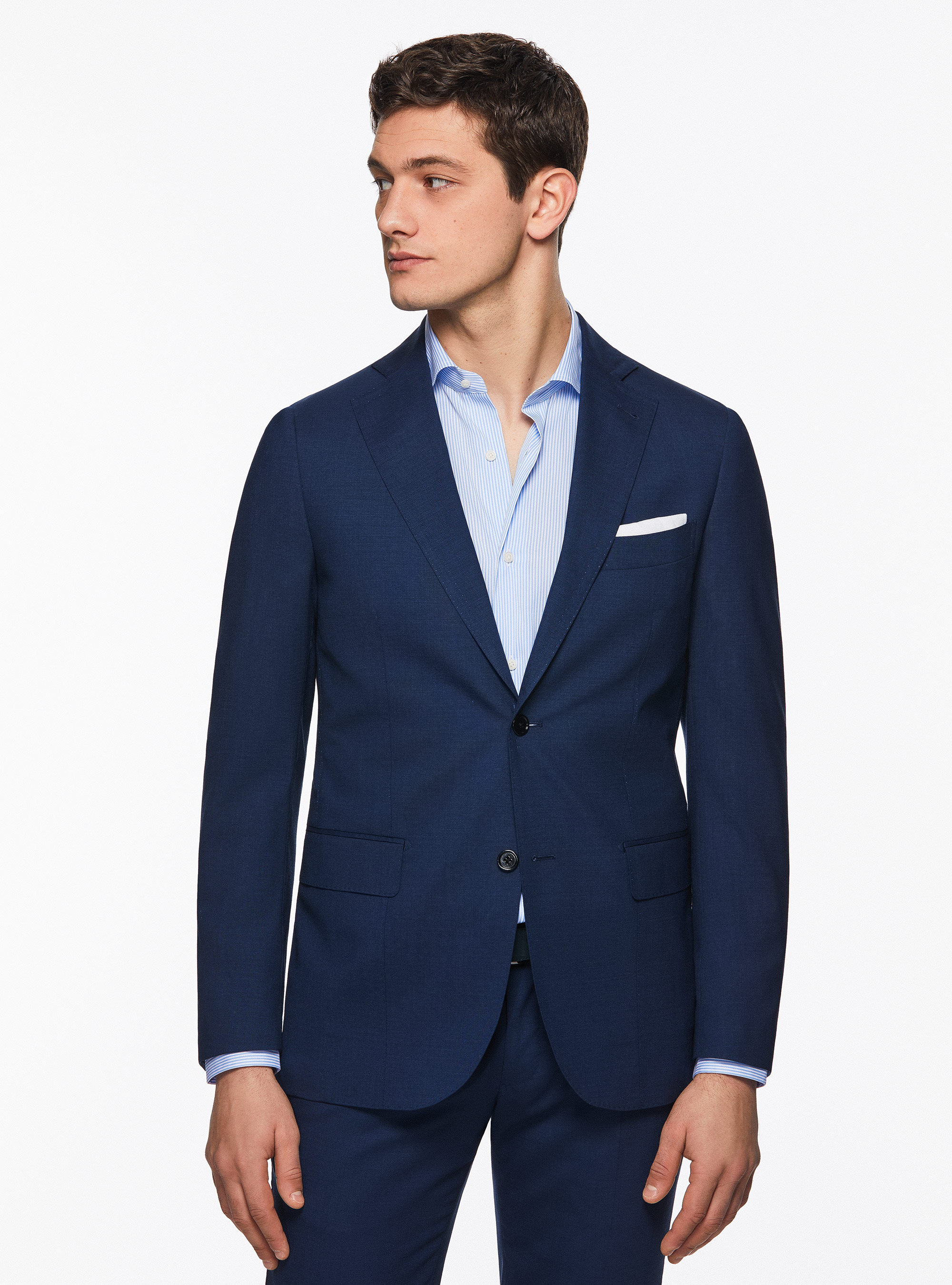 Ck super 120's blue suit top