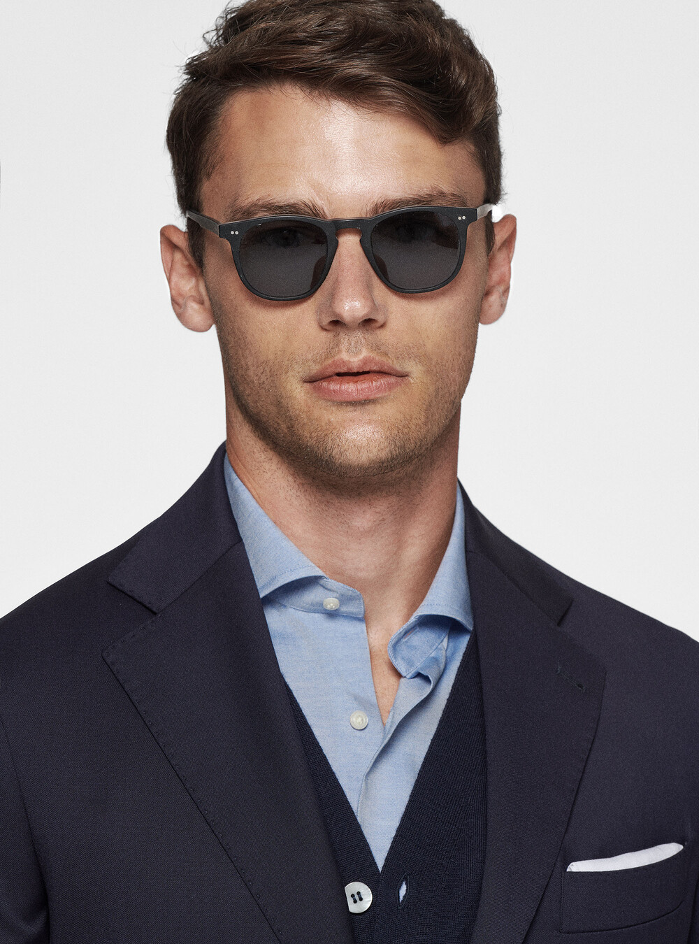 Pure wool blazer, NAVY BLUE