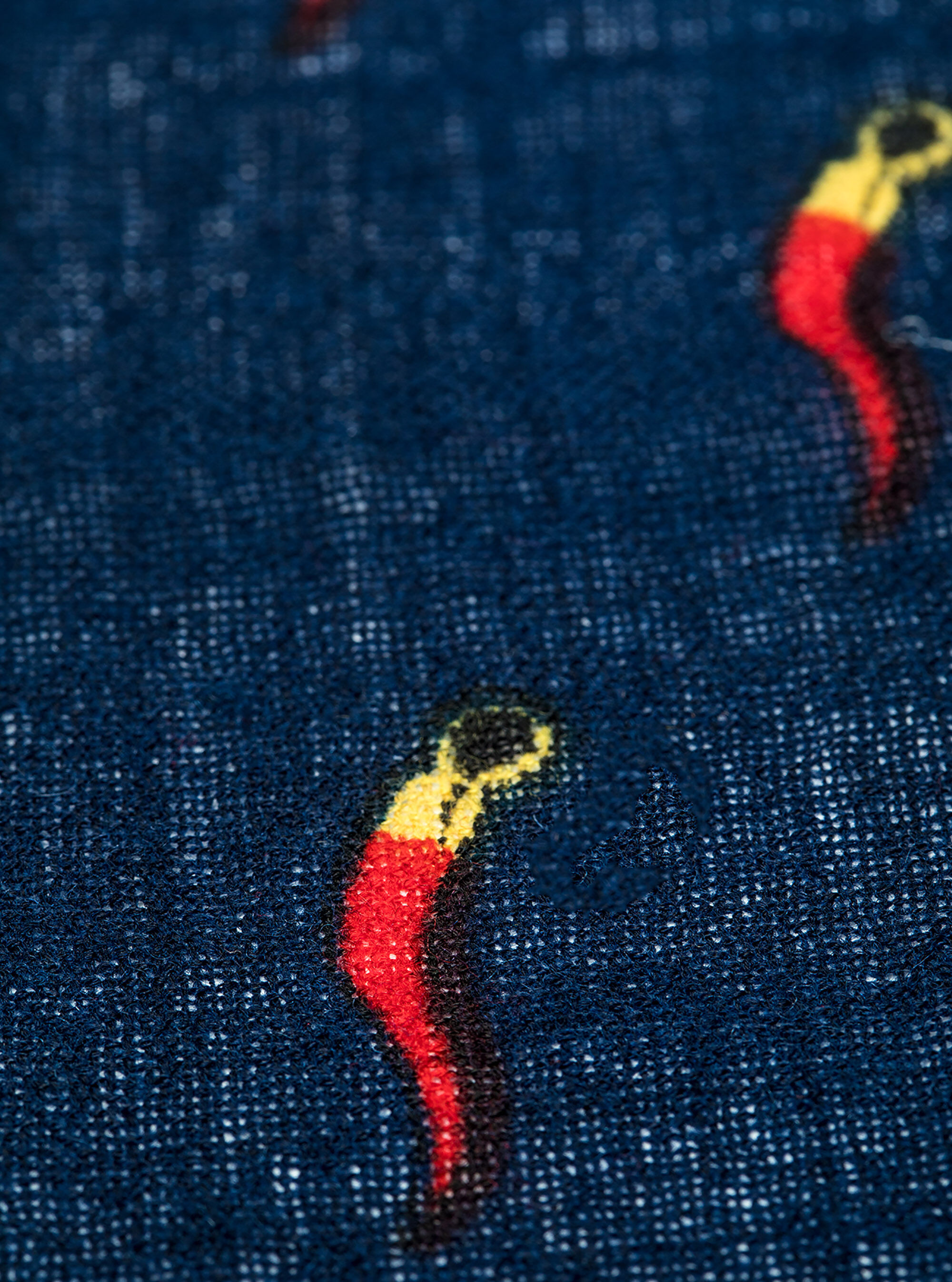 Sciarpa stampa corno, NAVY BLUE