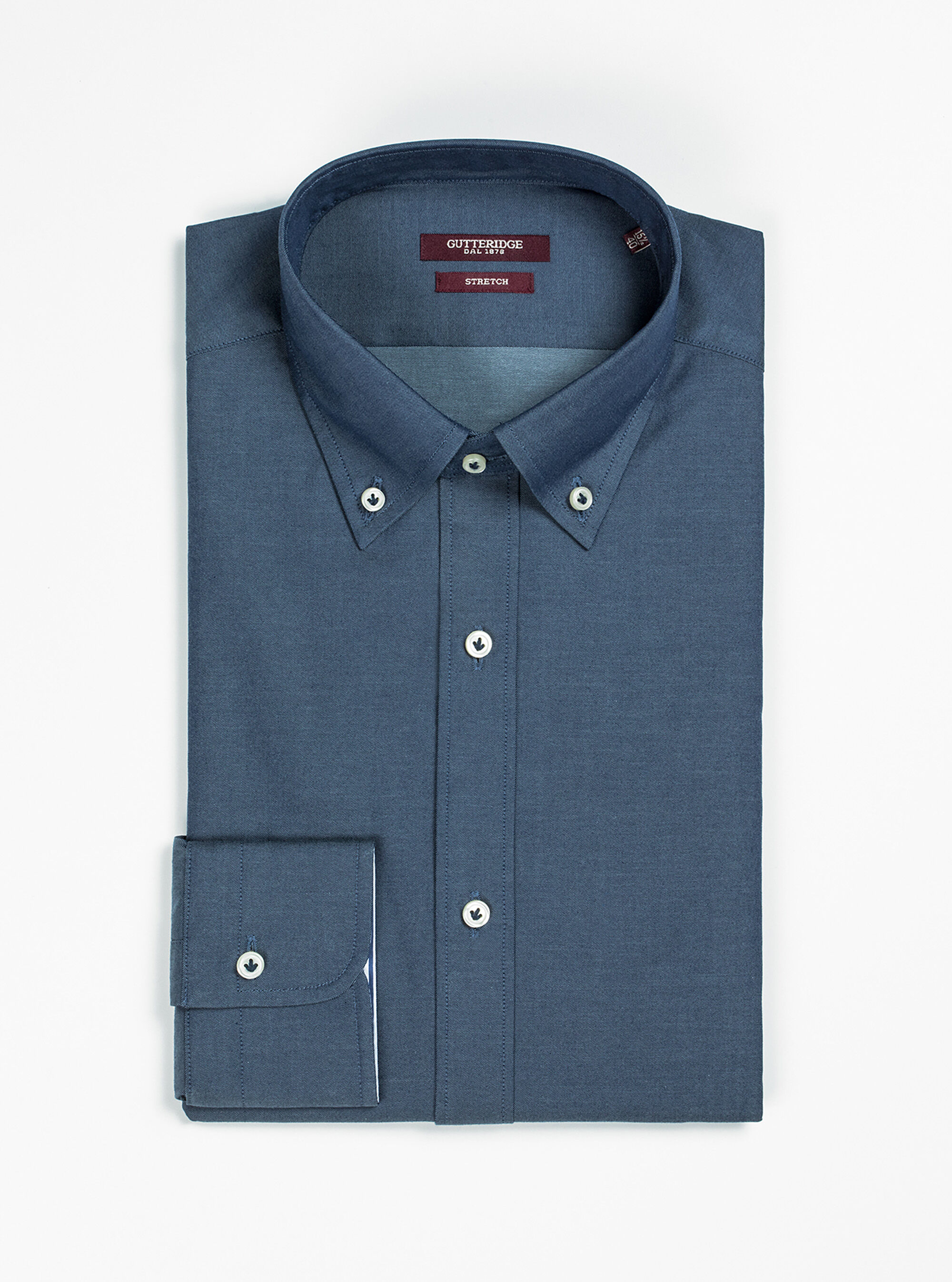 Camicia collo button down in denim