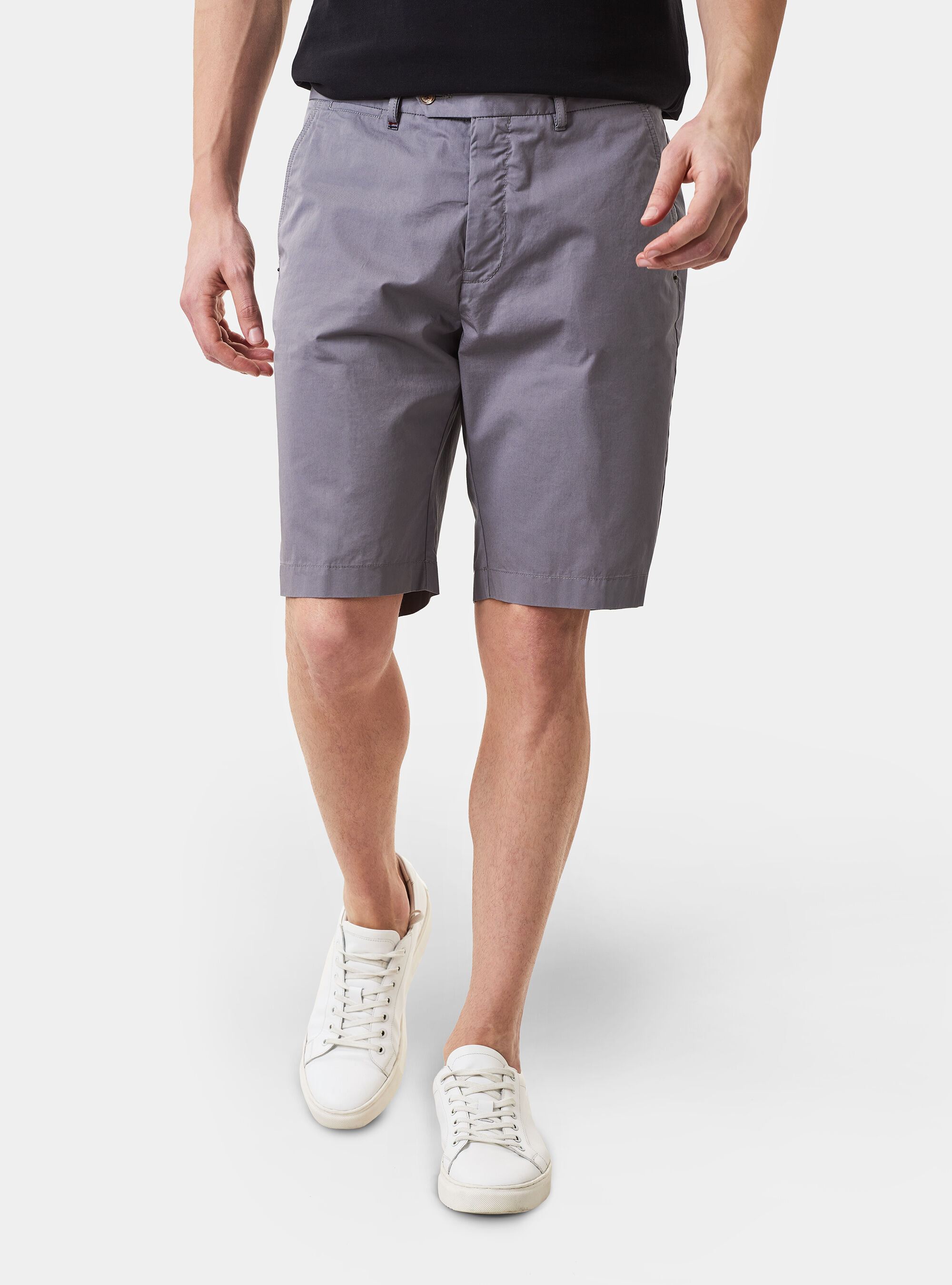 Cotton twill bermuda shorts 