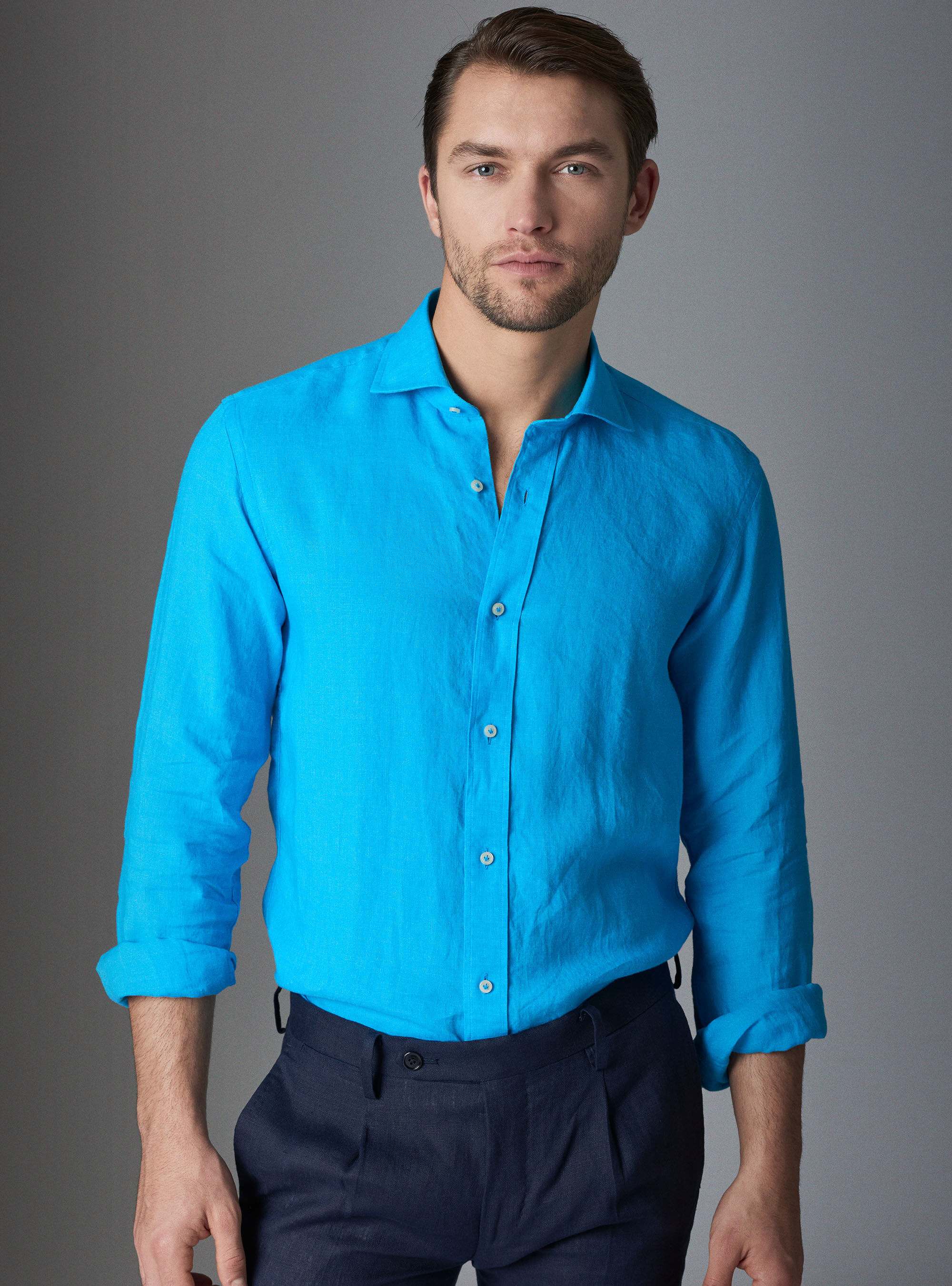 Camicia di lino lavaggio new arrivals