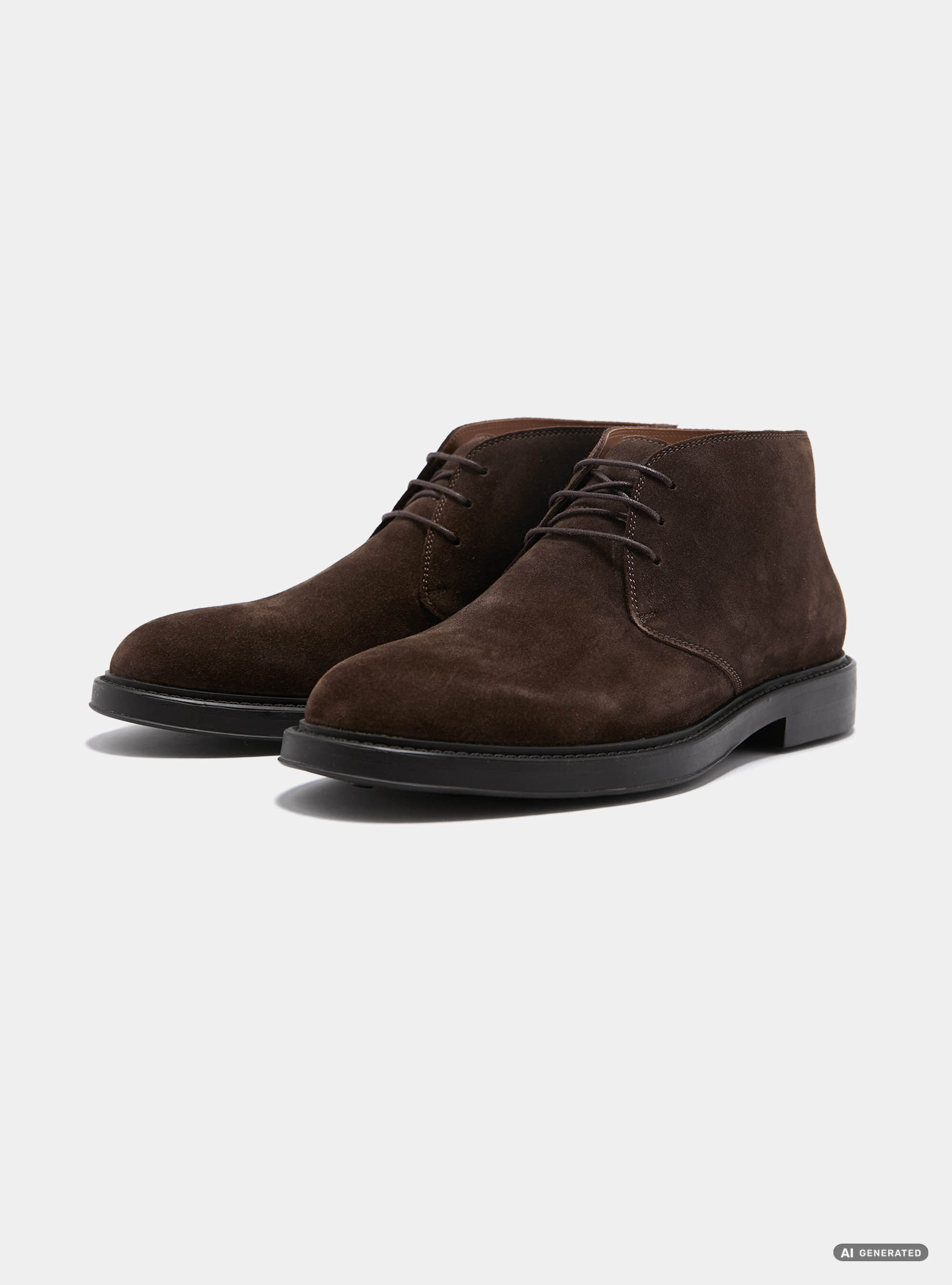 Polacchino in suede con suola in gomma