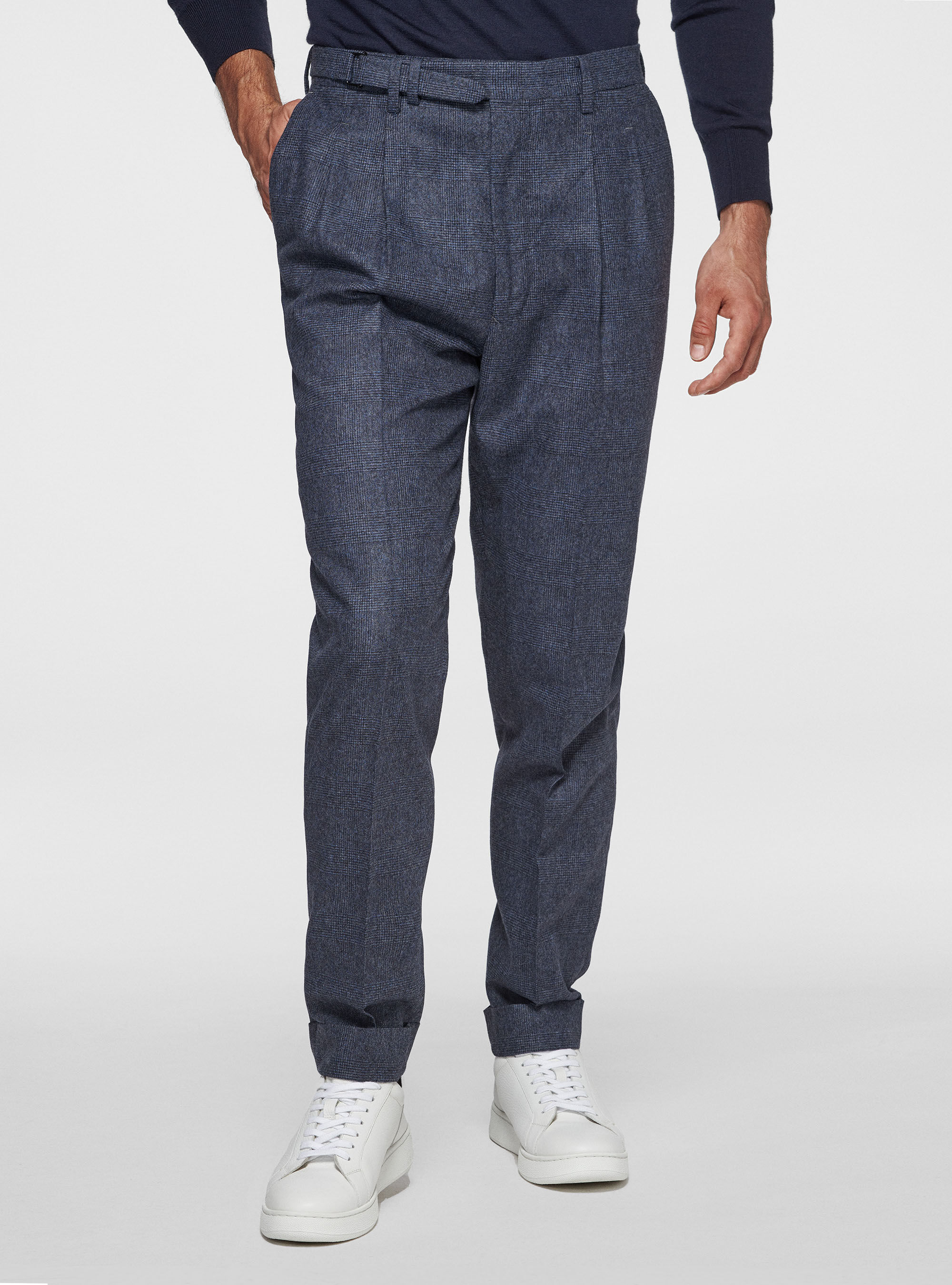 Marlane wool blend Prince of Wales trousers