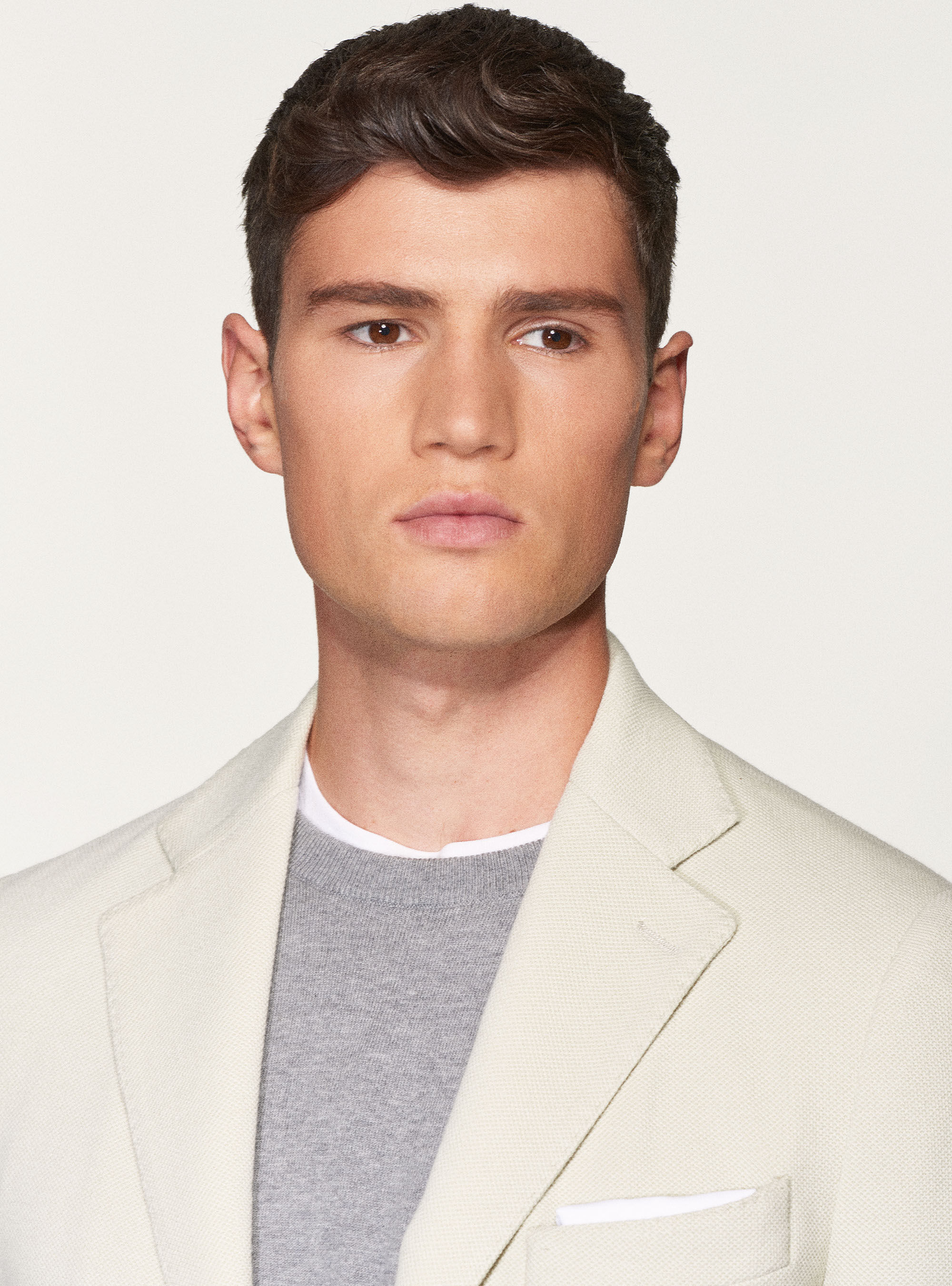 Giacca micro strutturata sfoderata, ECRU