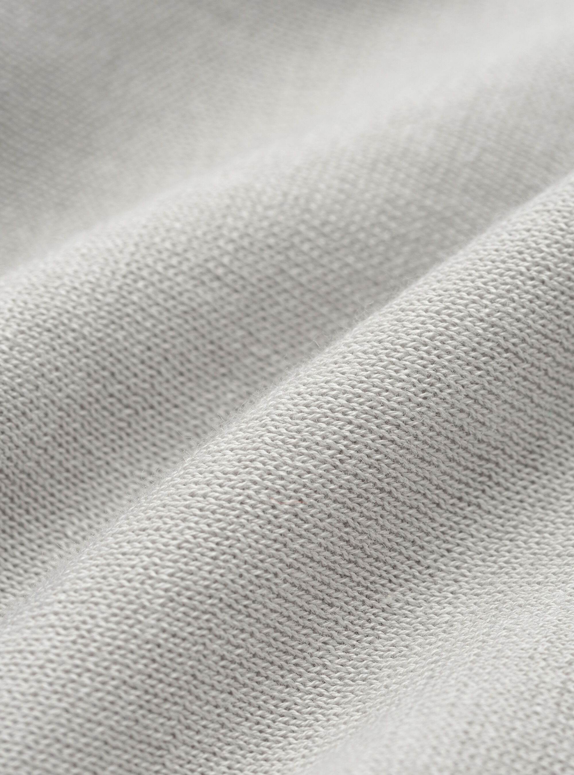 Jersey de algod&oacute;n extrafino con media cremallera, GRIS CLARO JASPEADO