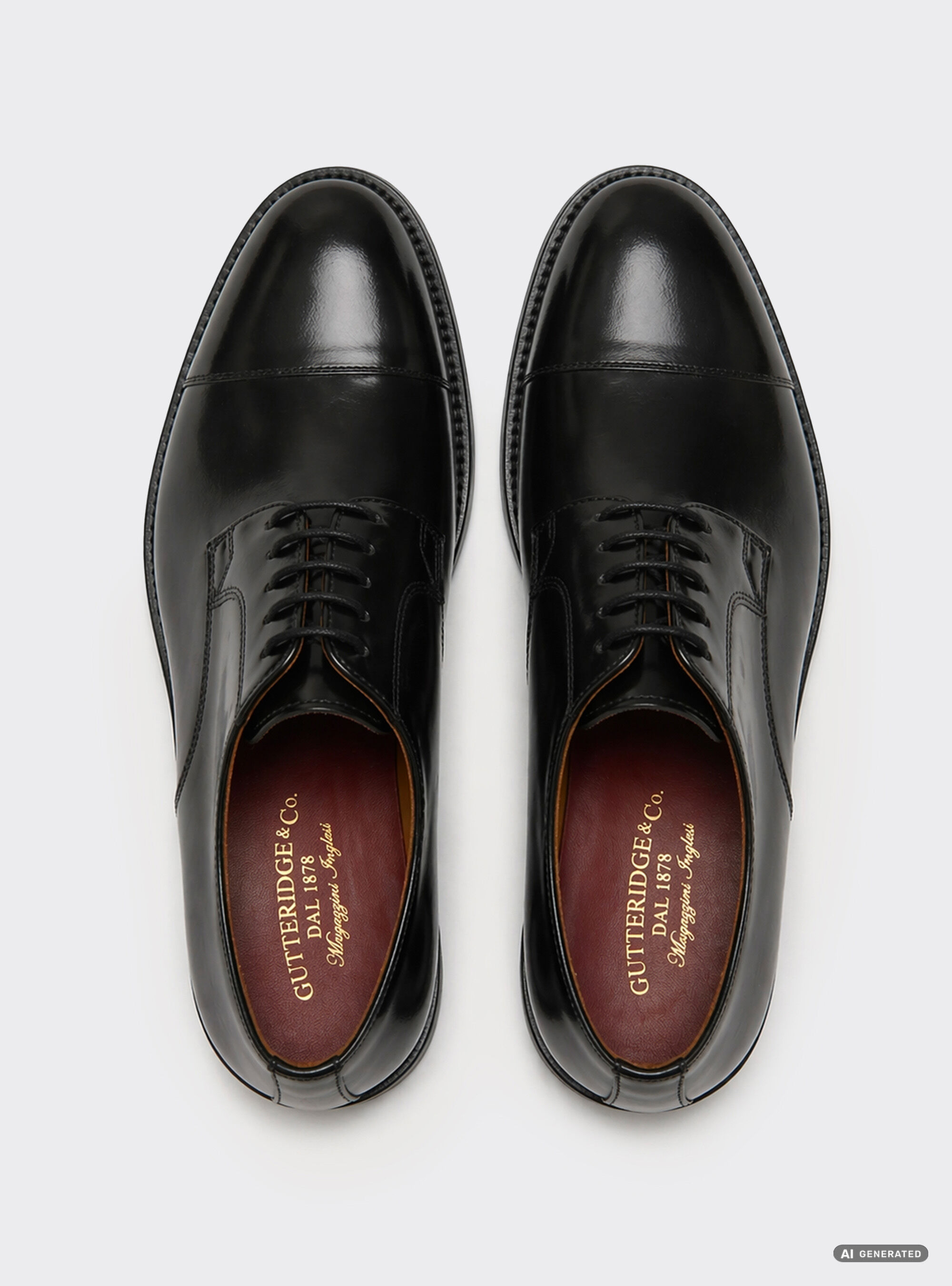 Derby abrasivata allacciata mezza punta, BLACK