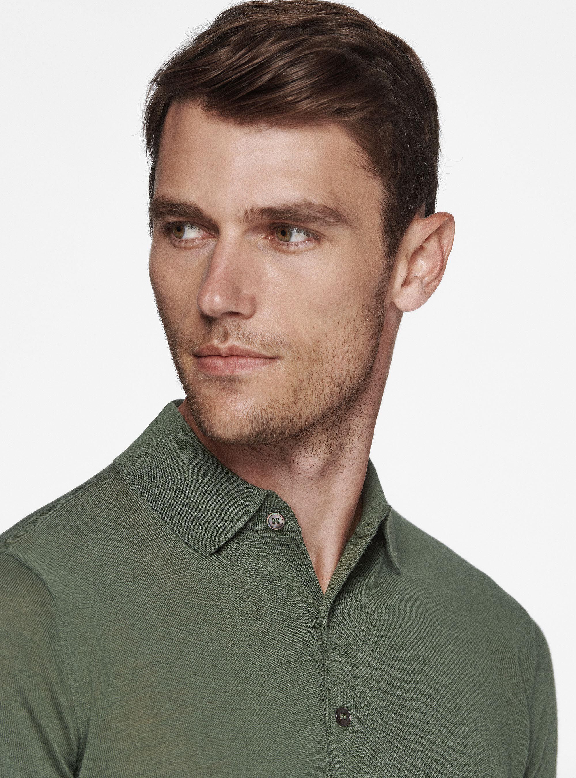 Polo de pura lana merina extrafina, MILITARE 0609C